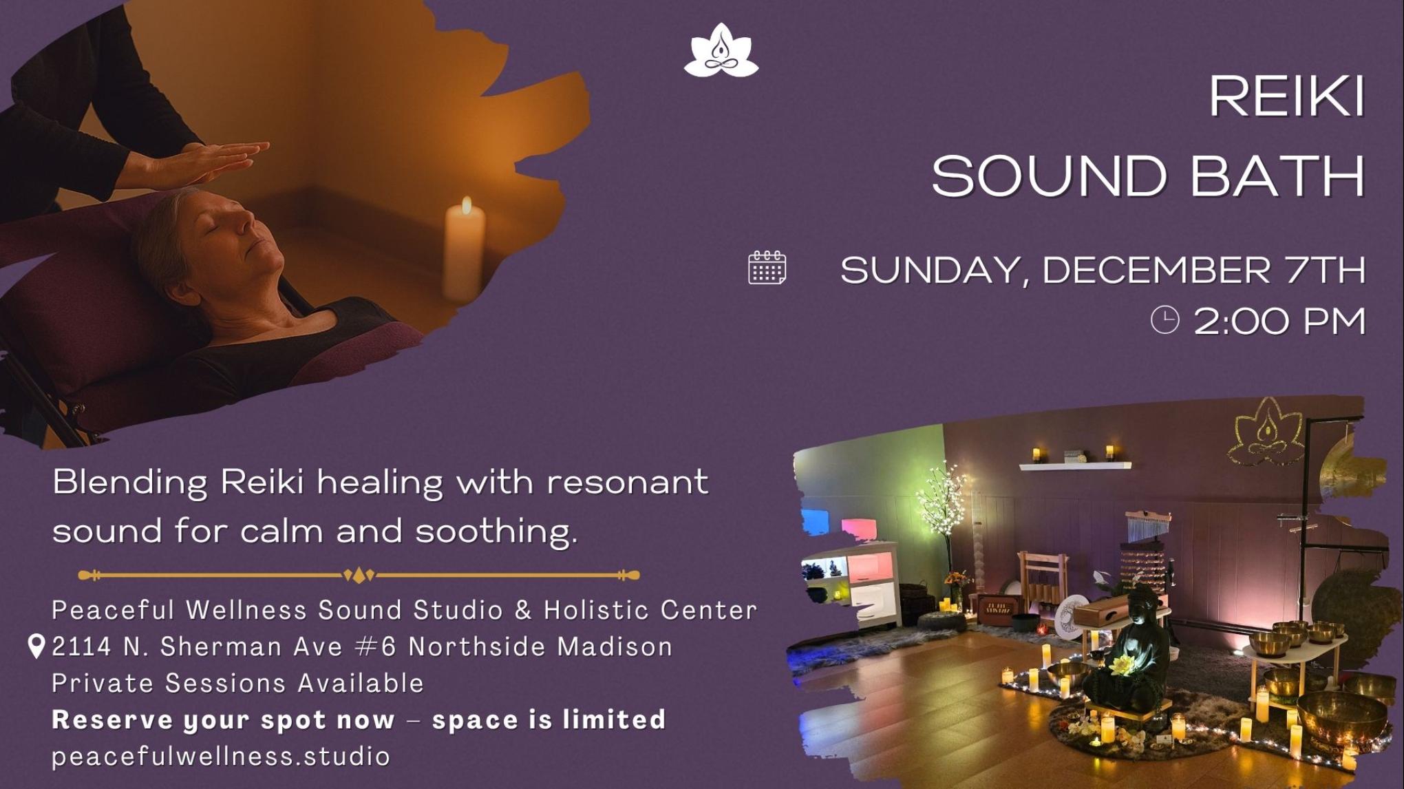 MADISON Reiki Sound Bath — Quiet Season, Quiet Self