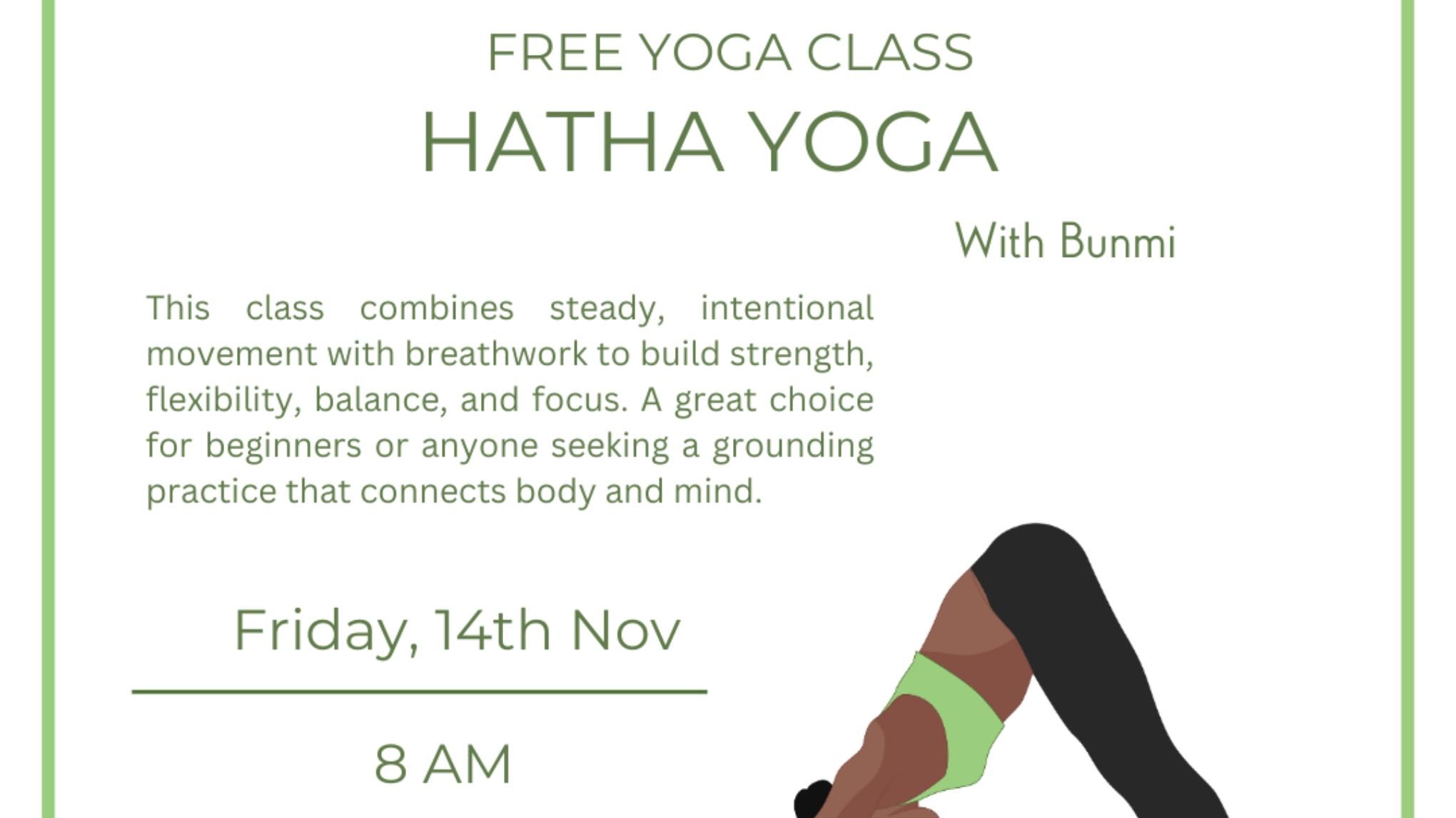 Free Yoga Class: Hatha