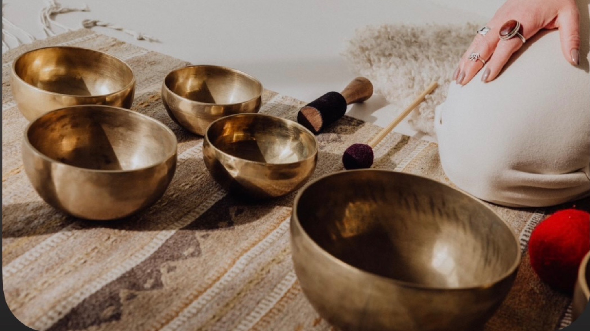 Klankschalen meditatie in de hangmat