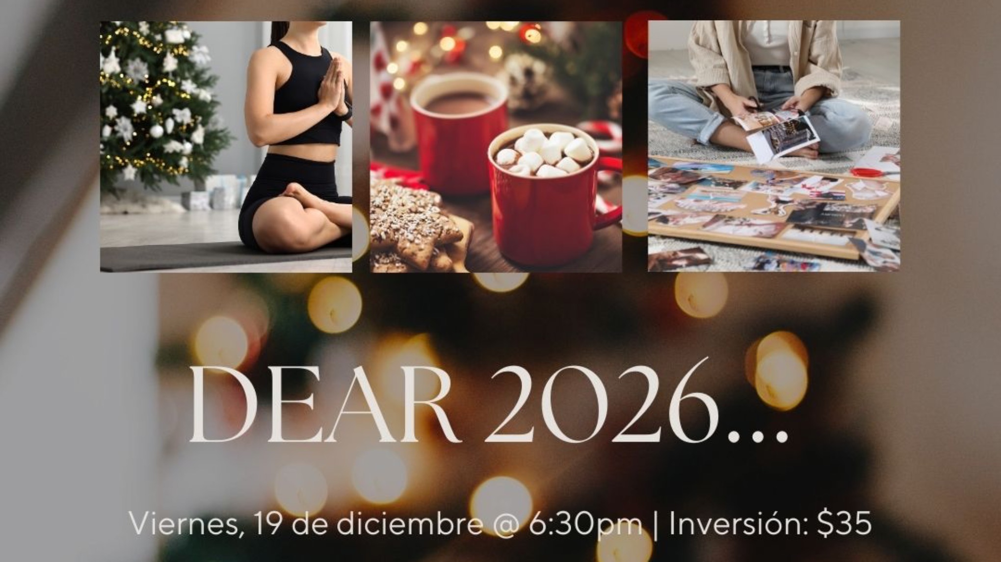 Holiday Yoga & Vision Board: Dear 2026… 🎄✨☕️