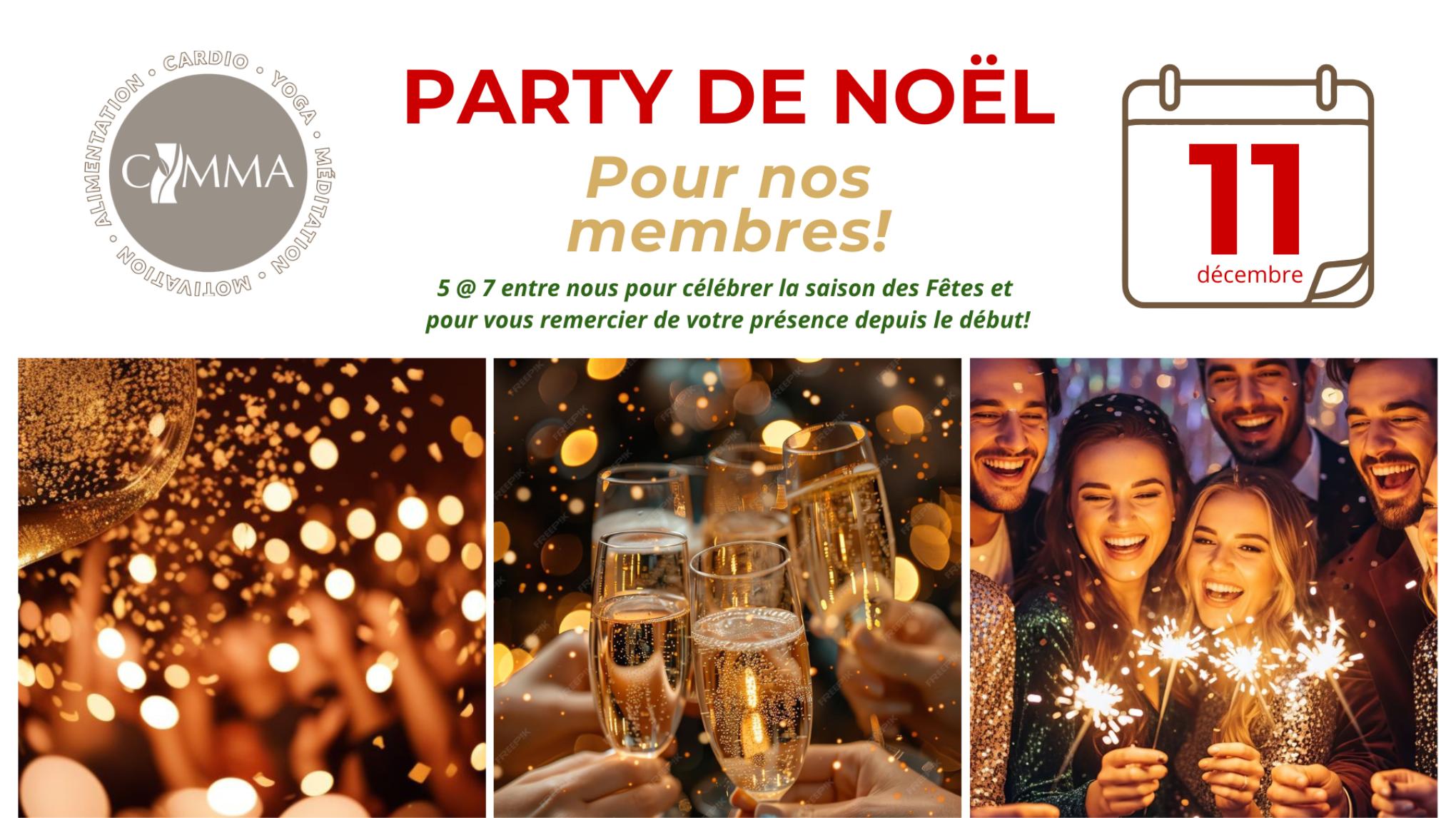 5 @ 7 festif pour nos membres!