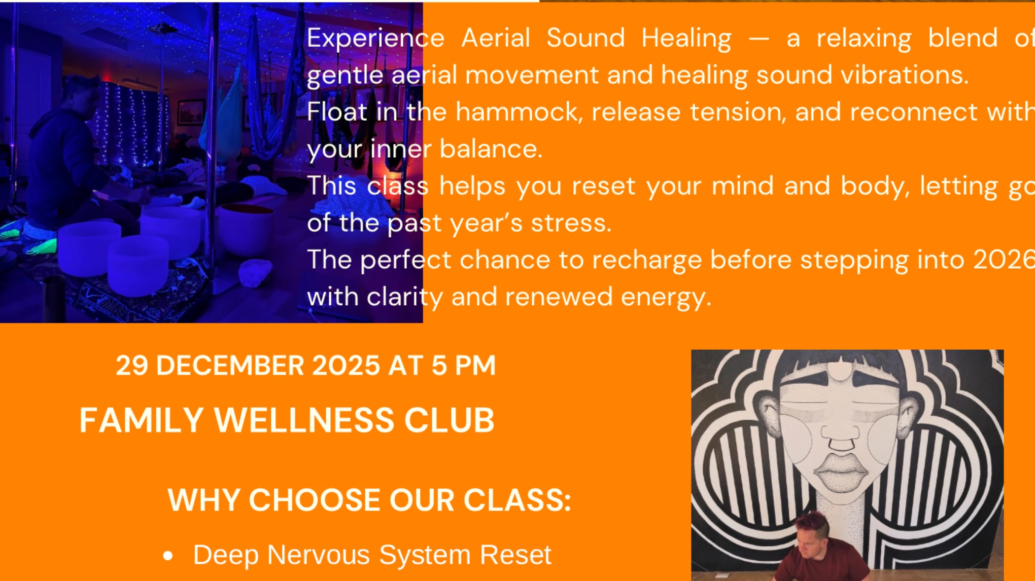 Aerial sound healing journey