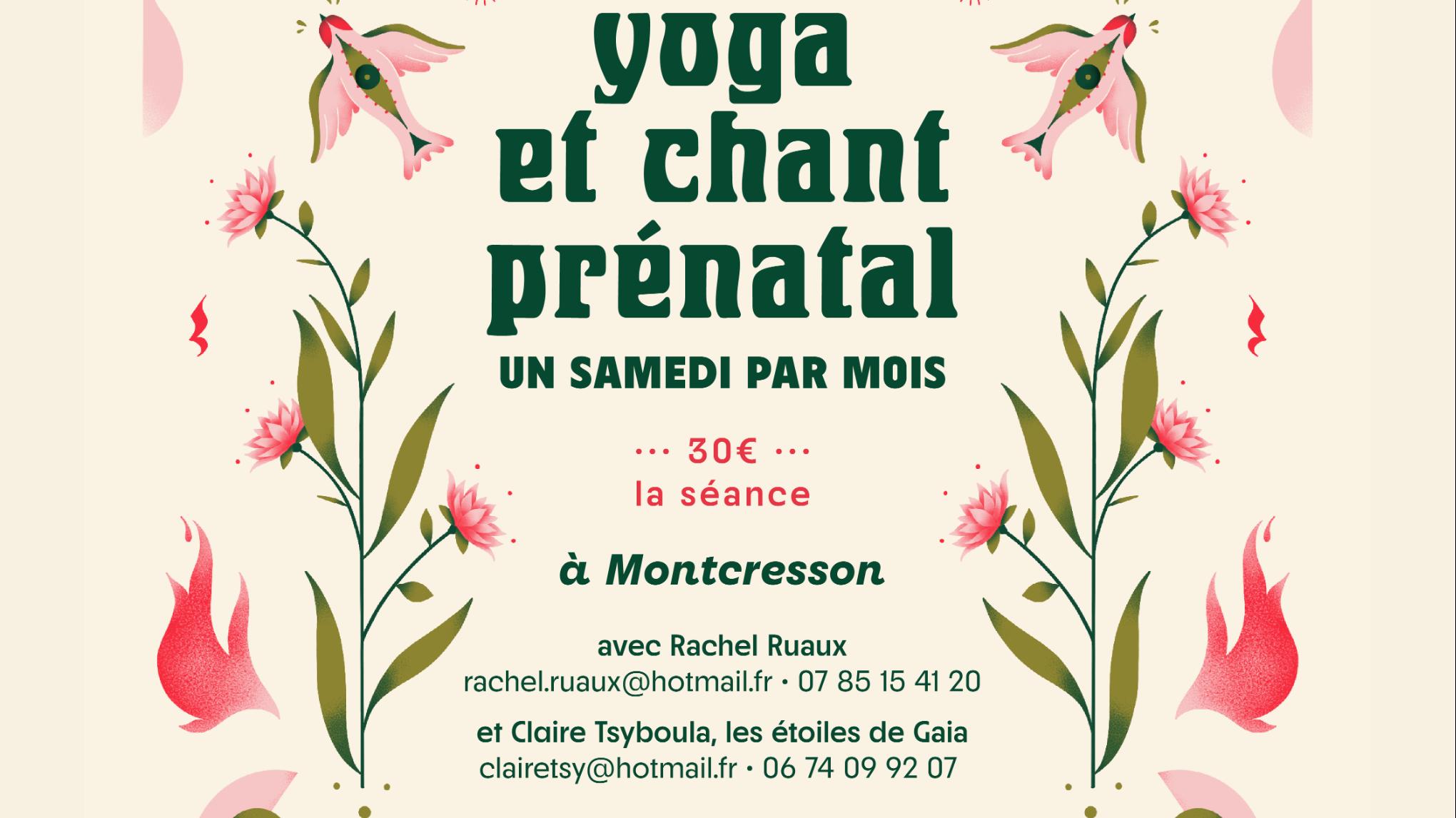 Atelier prénatal yoga & voix avec Rachel et Claire