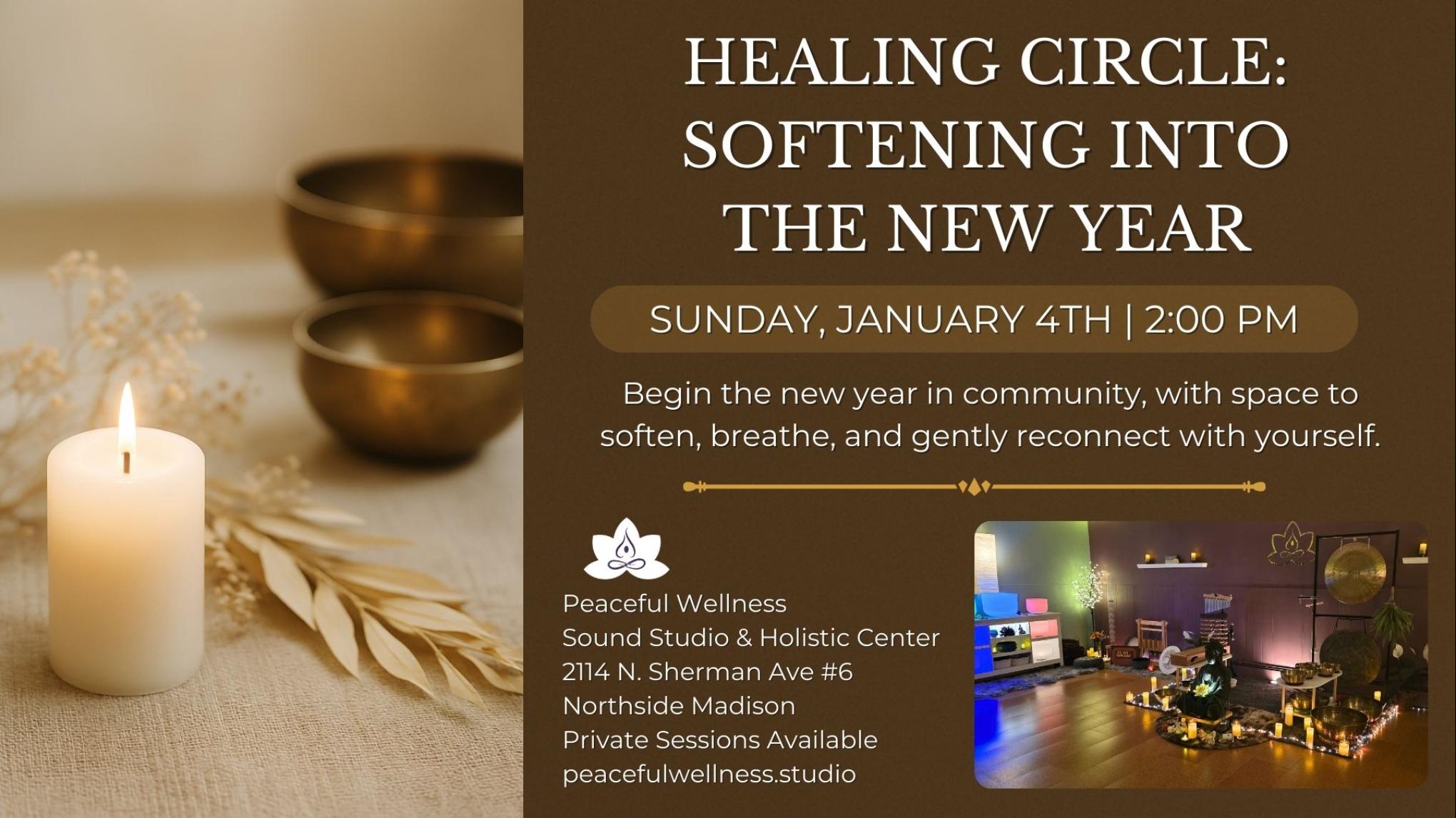 MADISON Healing Circle: Softening Into the New Year with Reflection & Sound