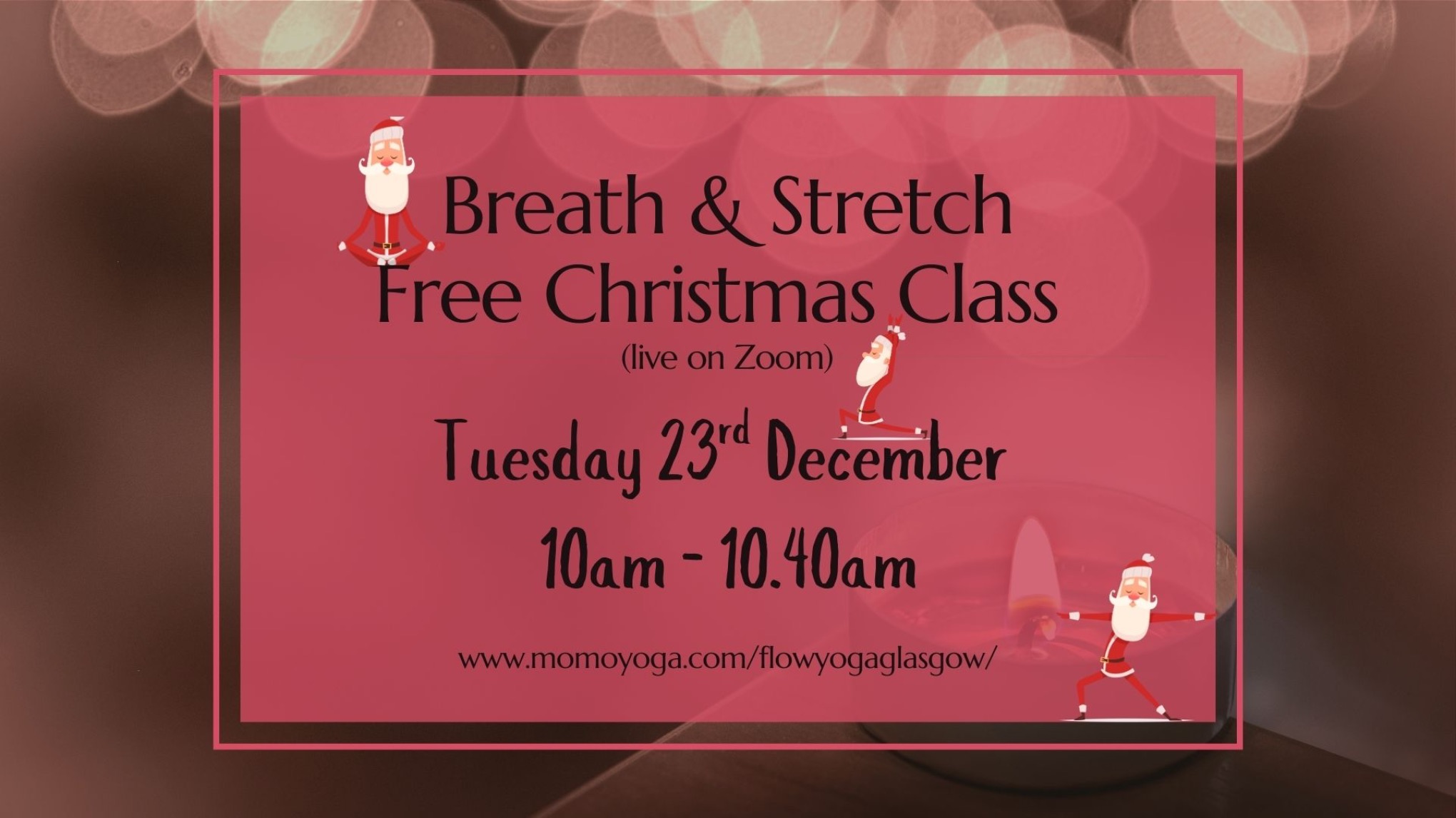 Breath & Stretch – Free Christmas Class (live on Zoom)