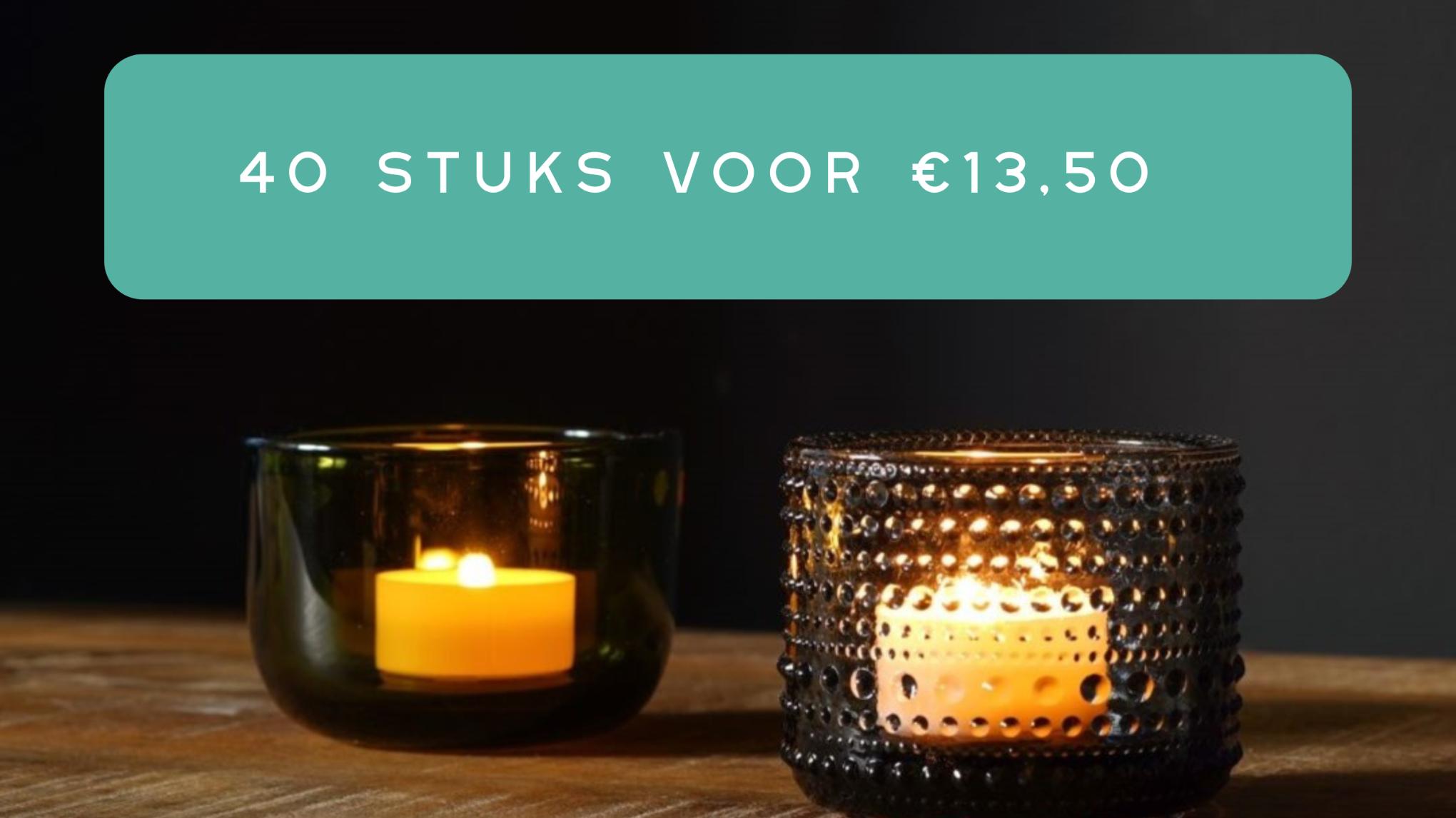 40 x C-lights waxinelichtjes