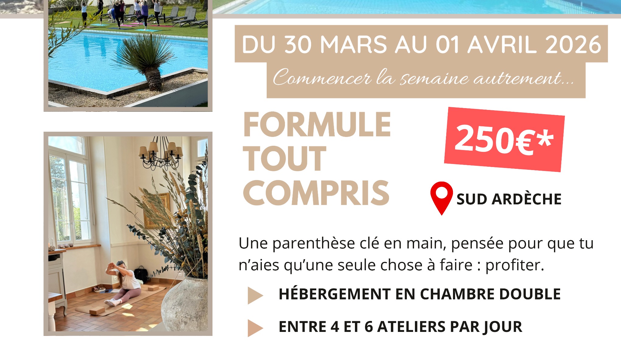 Retraite de Yoga - Mars 2026 - Sud Ardèche ​☀️