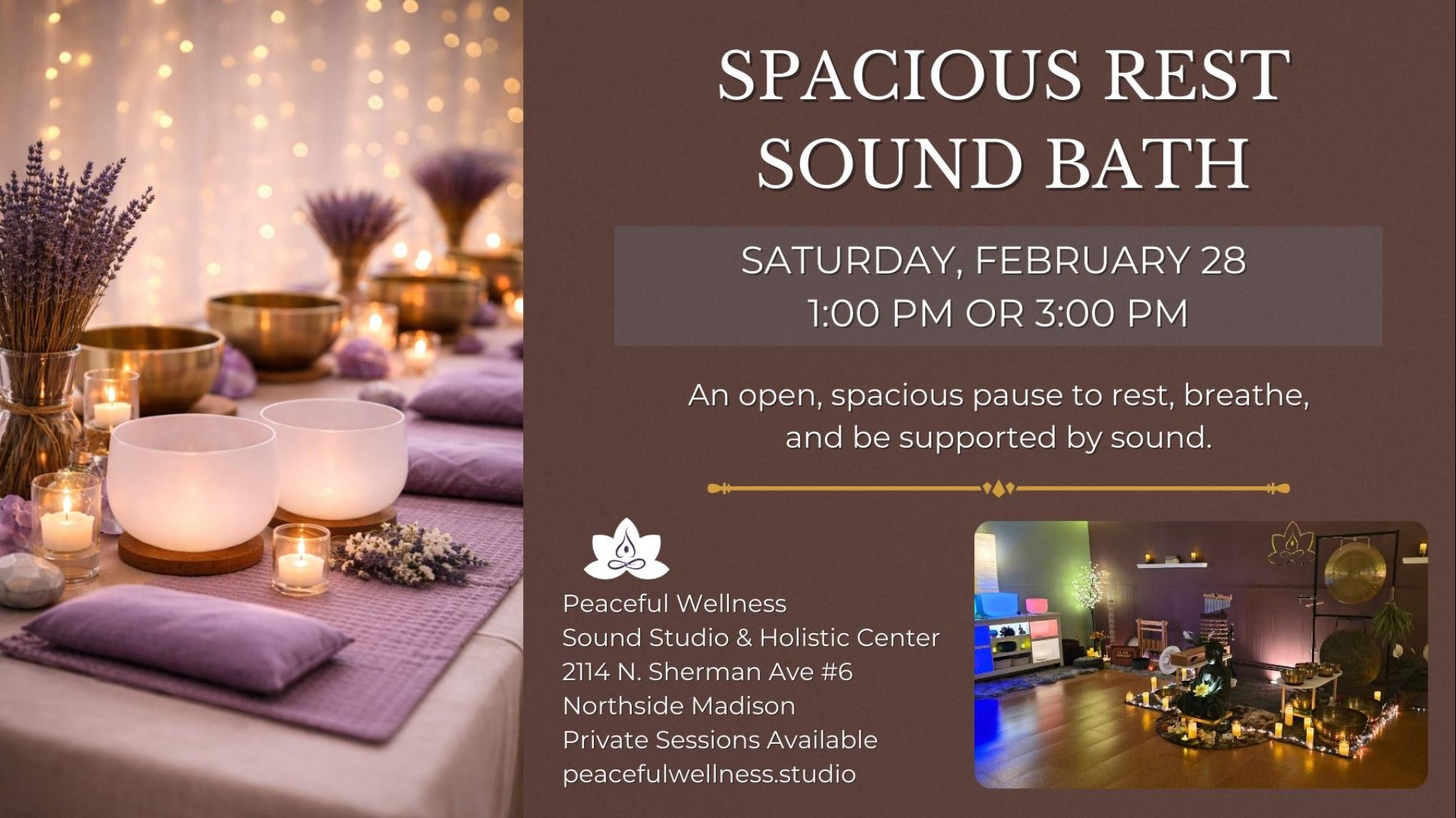 MADISON Spacious Rest Sound Bath