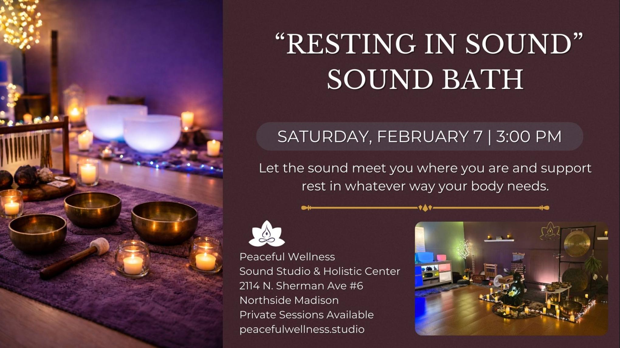 SOLD OUT MADISON "Resting in Sound" Sound Bath | 3 PM Session