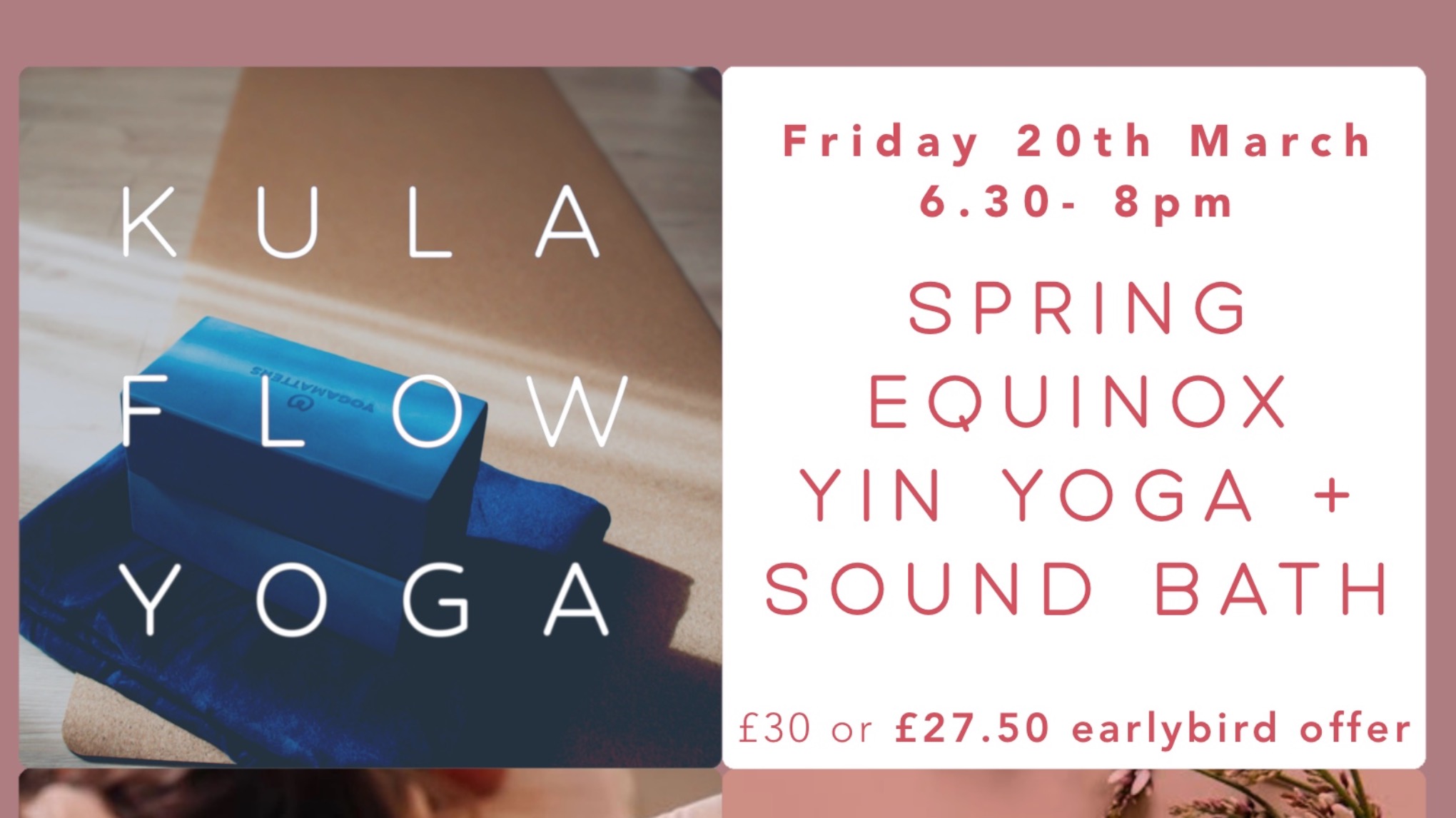 FULLY BOOKED Spring Equinox yin yoga and sound bath