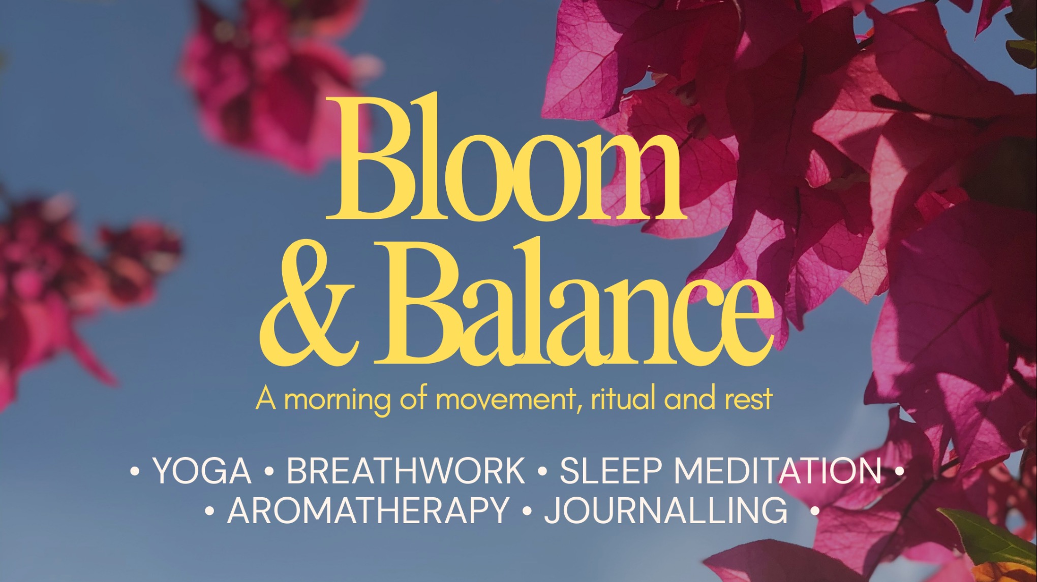 Bloom & Balance Spring Workshop