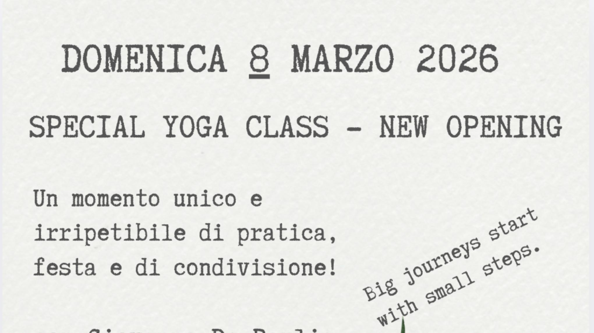 Seminario 8 Marzo  - SPECIAL CLASS NEW OPENING