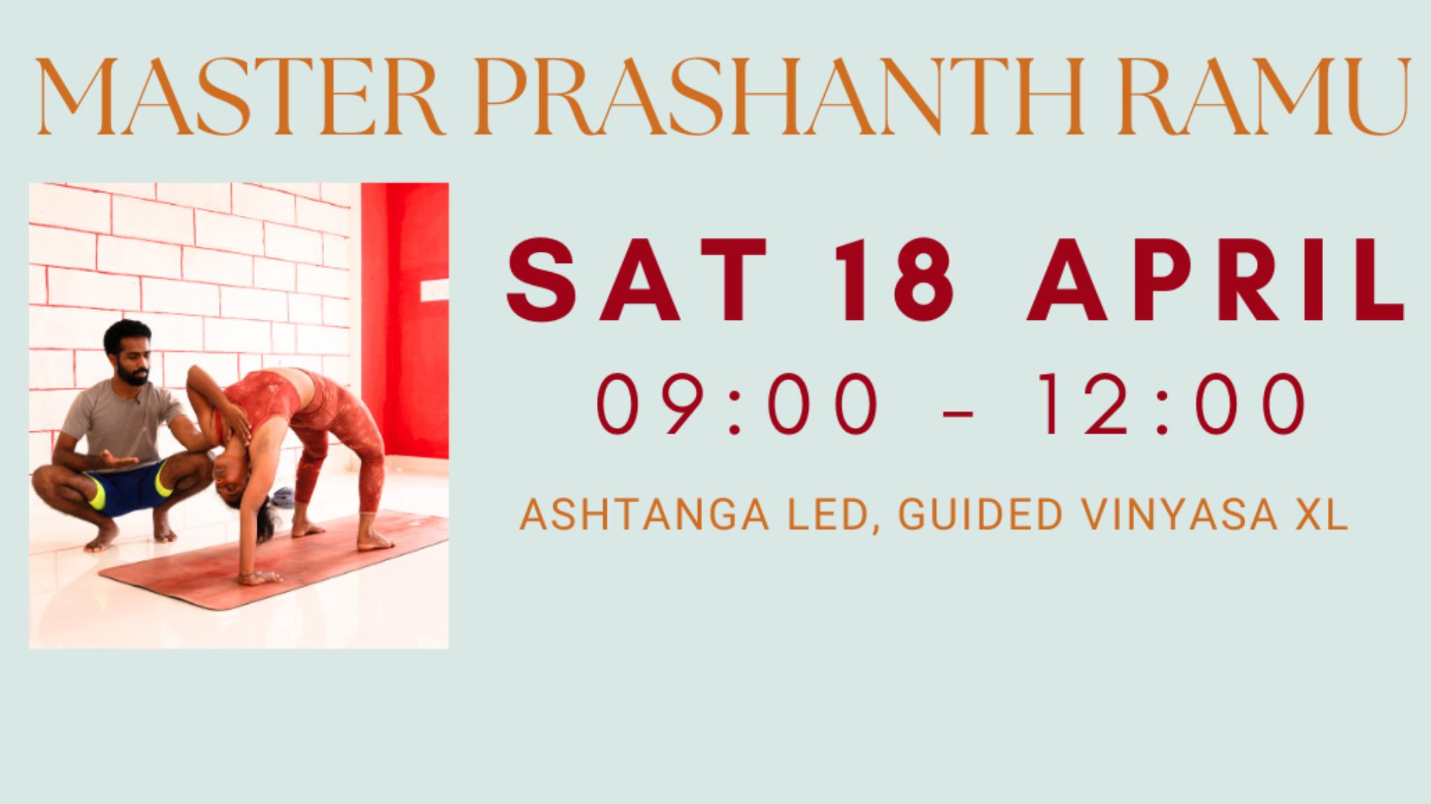Yoga workshop with Prashanth Ramu - Saturday 18 April | 09:00 - 12:00