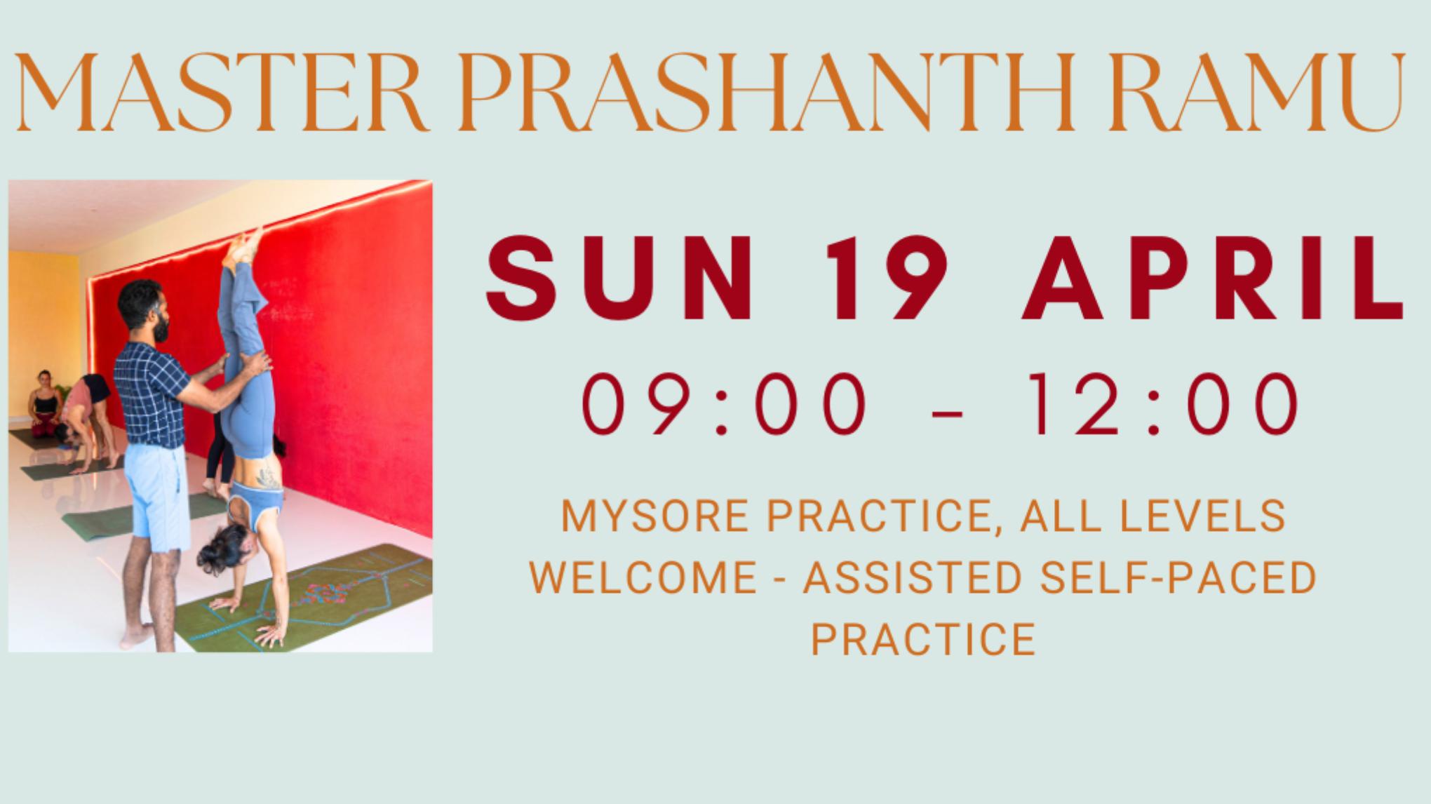 Yoga workshop with Prashanth Ramu - Sunday 19 April | 09:00 - 12:00