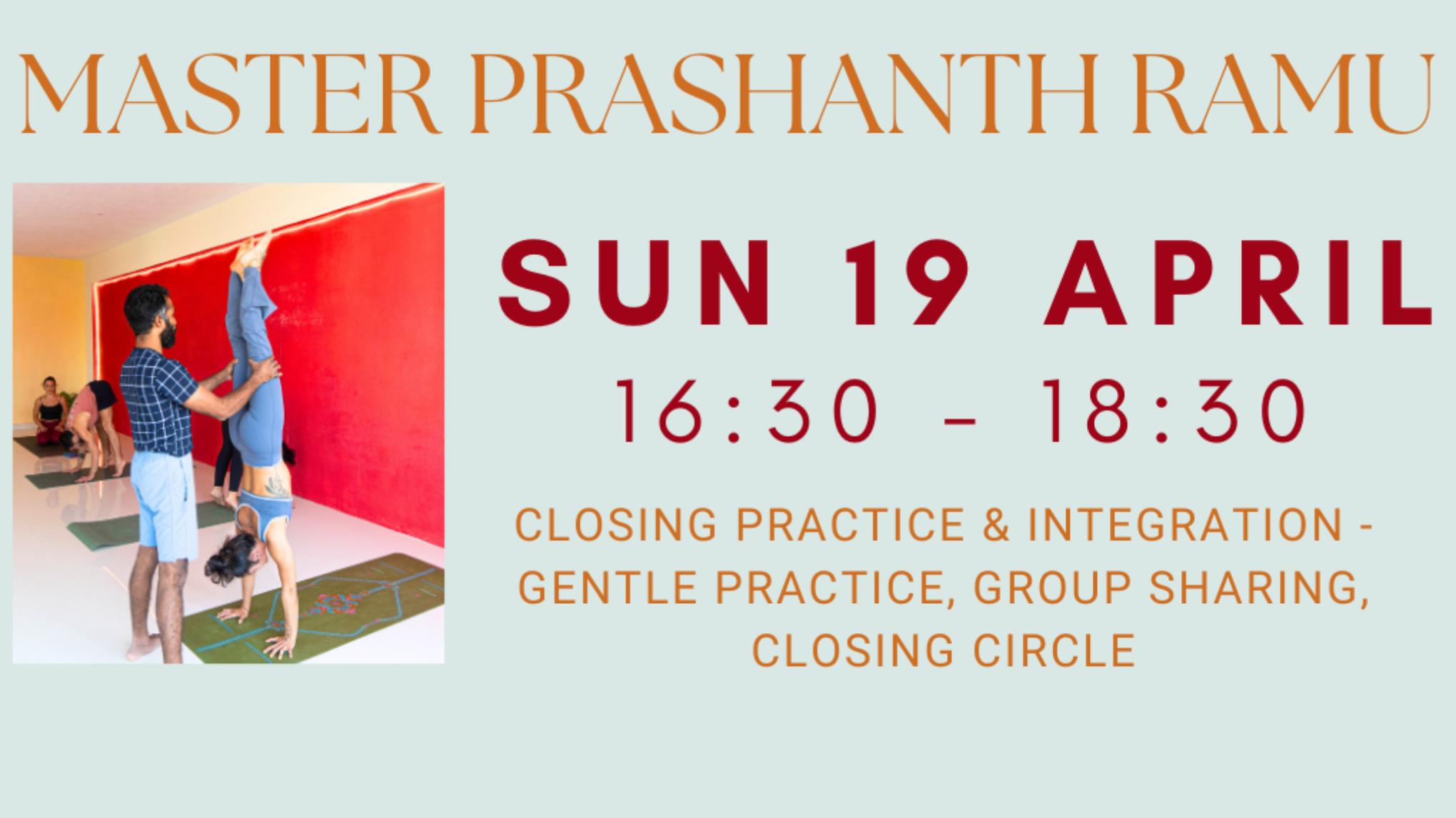 Yoga workshop with Prashanth Ramu - Sunday 19 April | 16:30 - 18:30