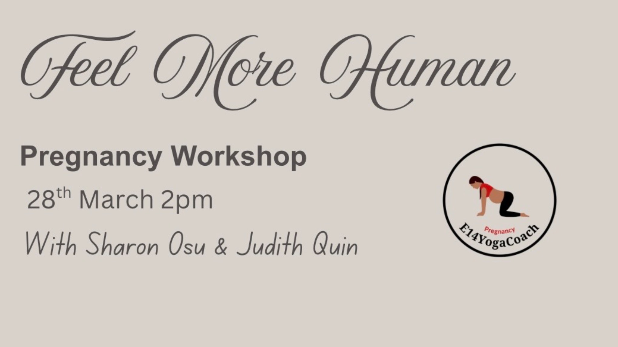 Feel More Human Workshop (Pregnancy)