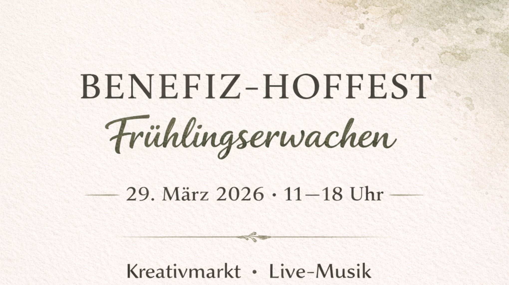 Benefiz Hoffest Frühlingserwachen