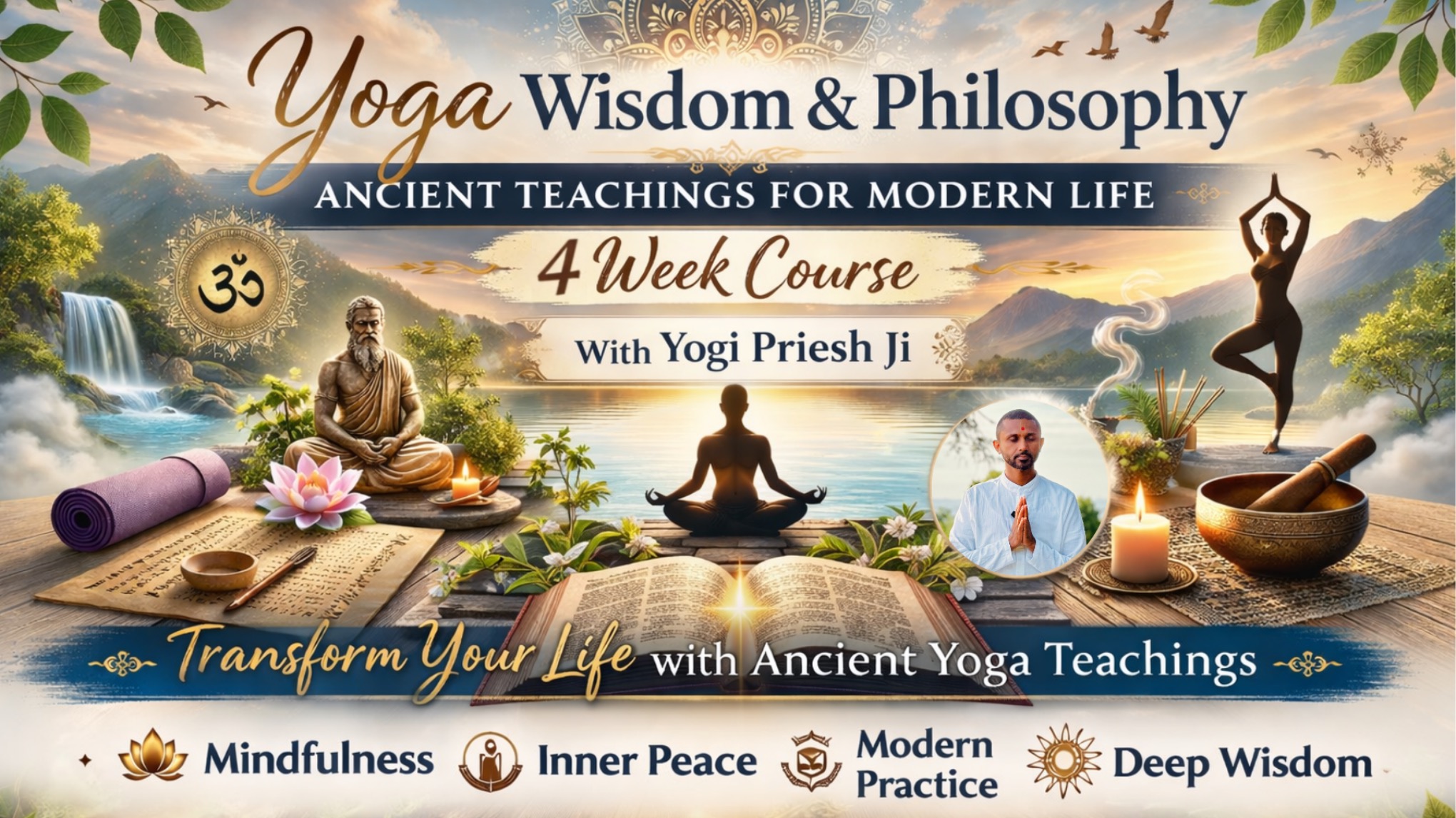 Yoga Wisdom & Philosophy: Ancient Teachings for Modern Life - 4 Week Course
