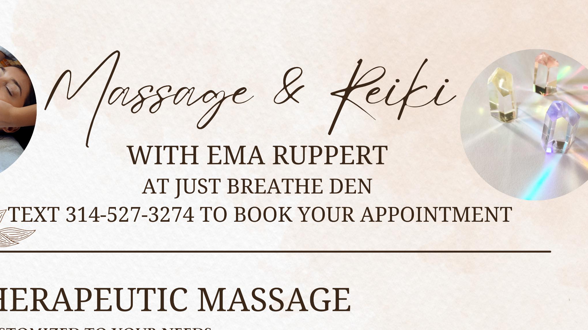 Massage & Reiki w/ Ema