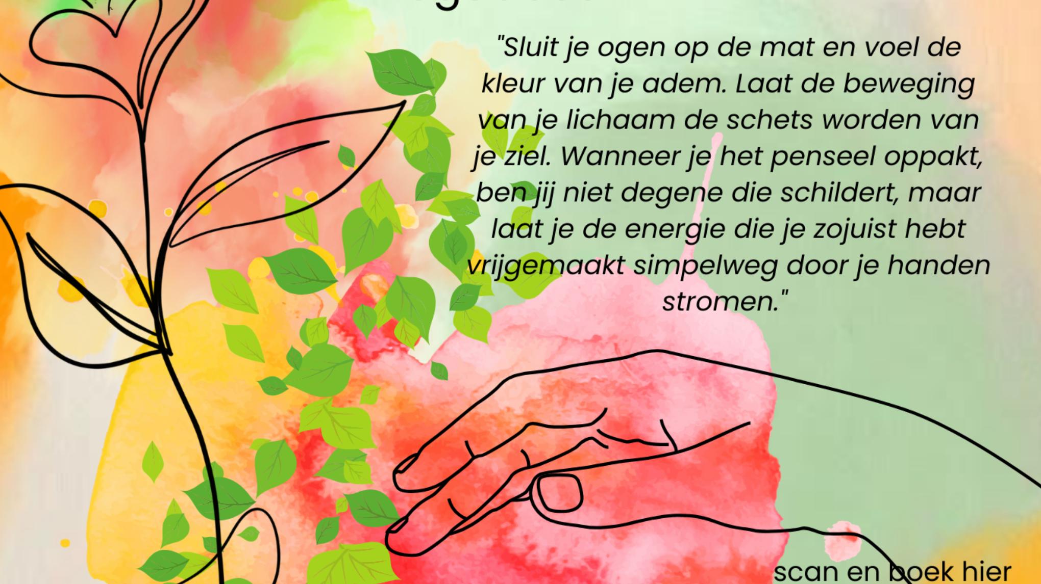 Yoga retraite met intuïtief schilderen