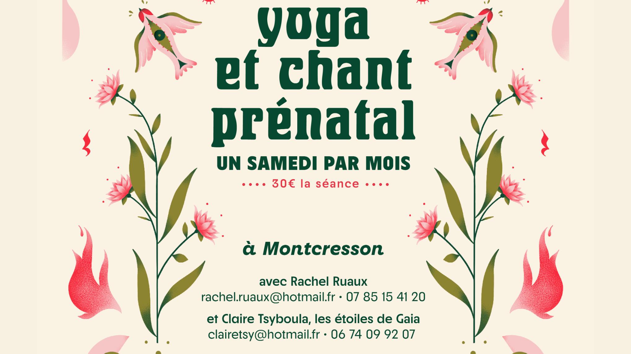 Atelier prénatal yoga & voix avec Rachel et Claire