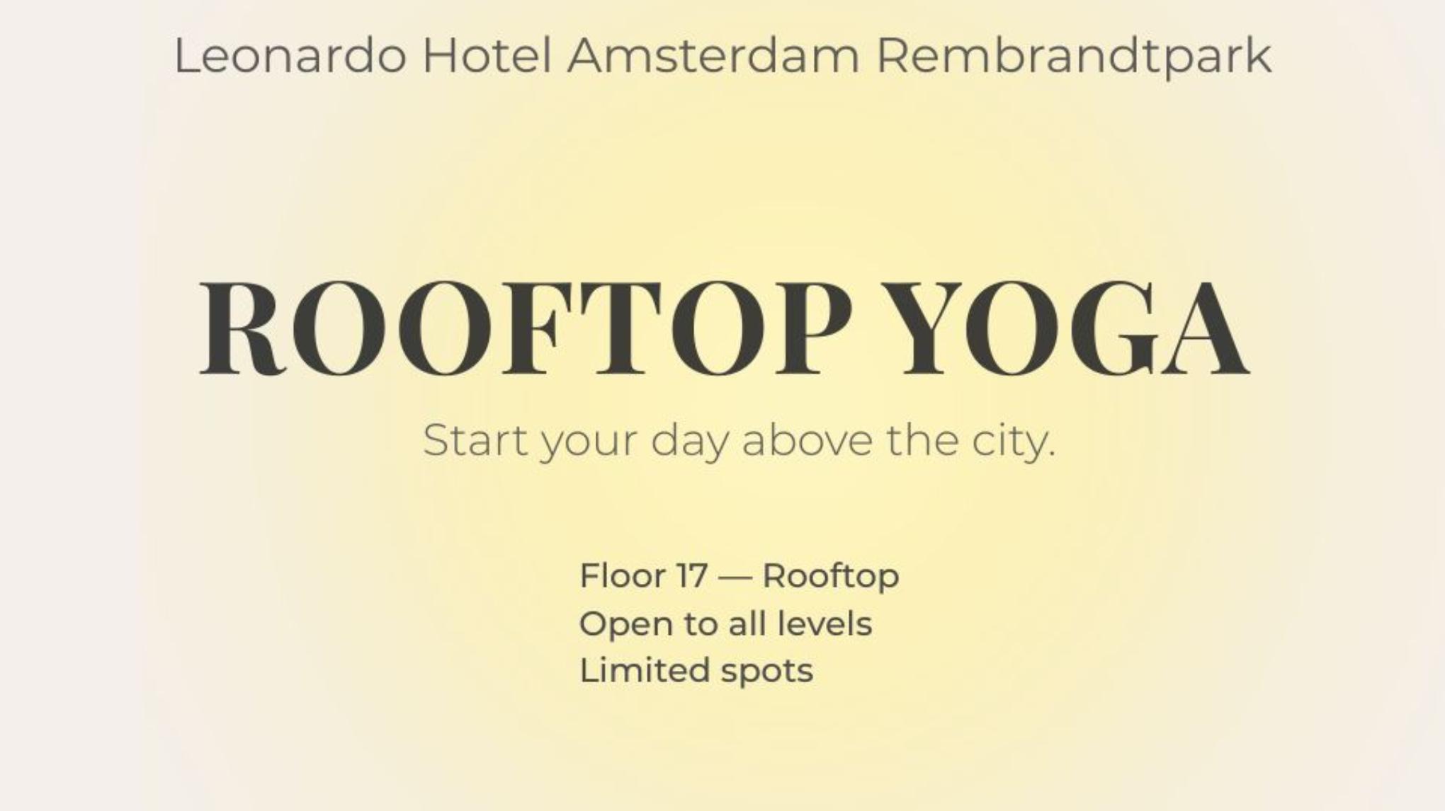 Rooftop Yoga April 4th Leonardo Hotel