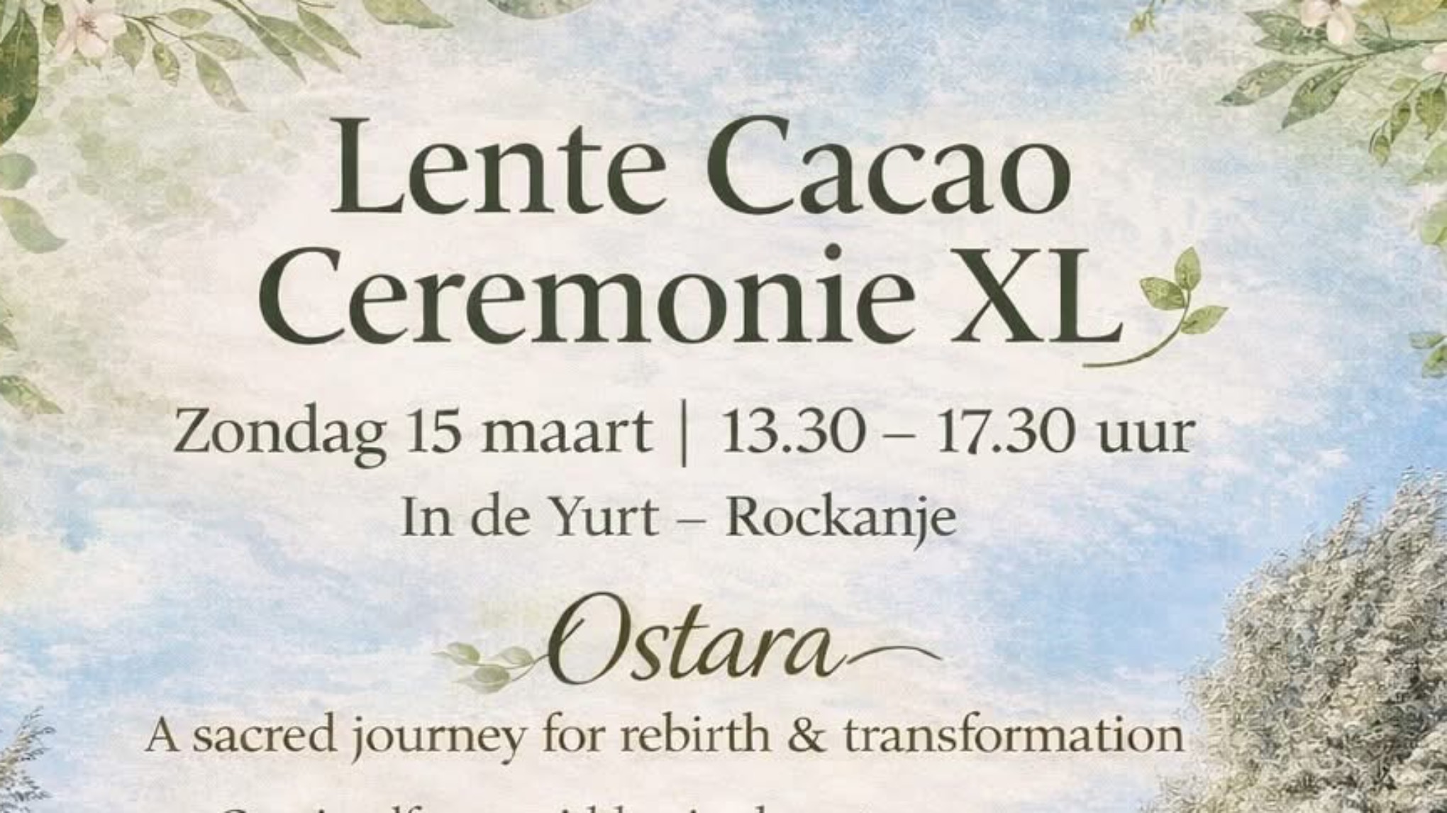 Cacao Ceremonie XL (Yurt) - A Sacred Journey for Rebirth and Transformation