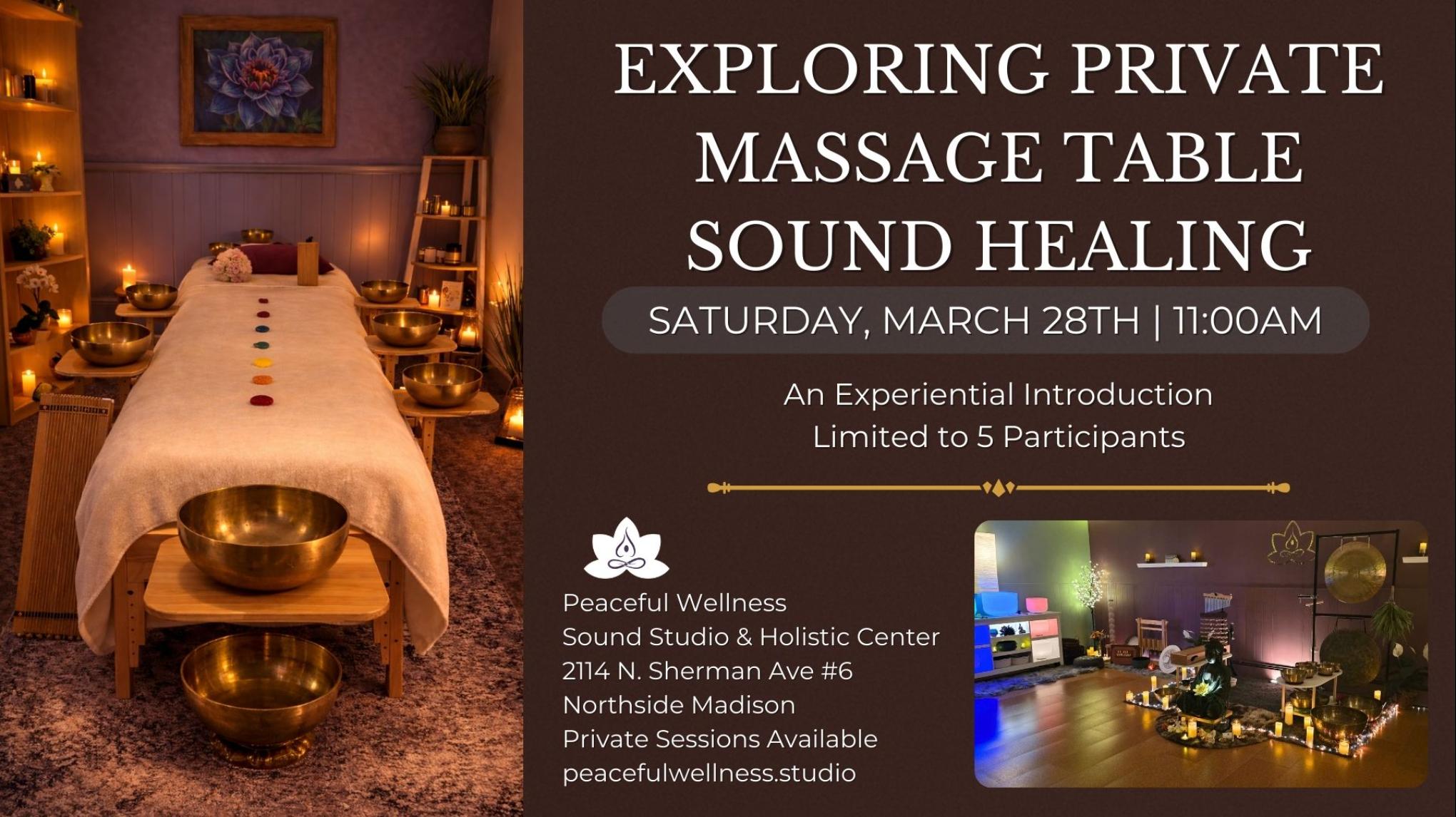 MADISON Exploring Private Table Sound Healing: An Experiential Introduction