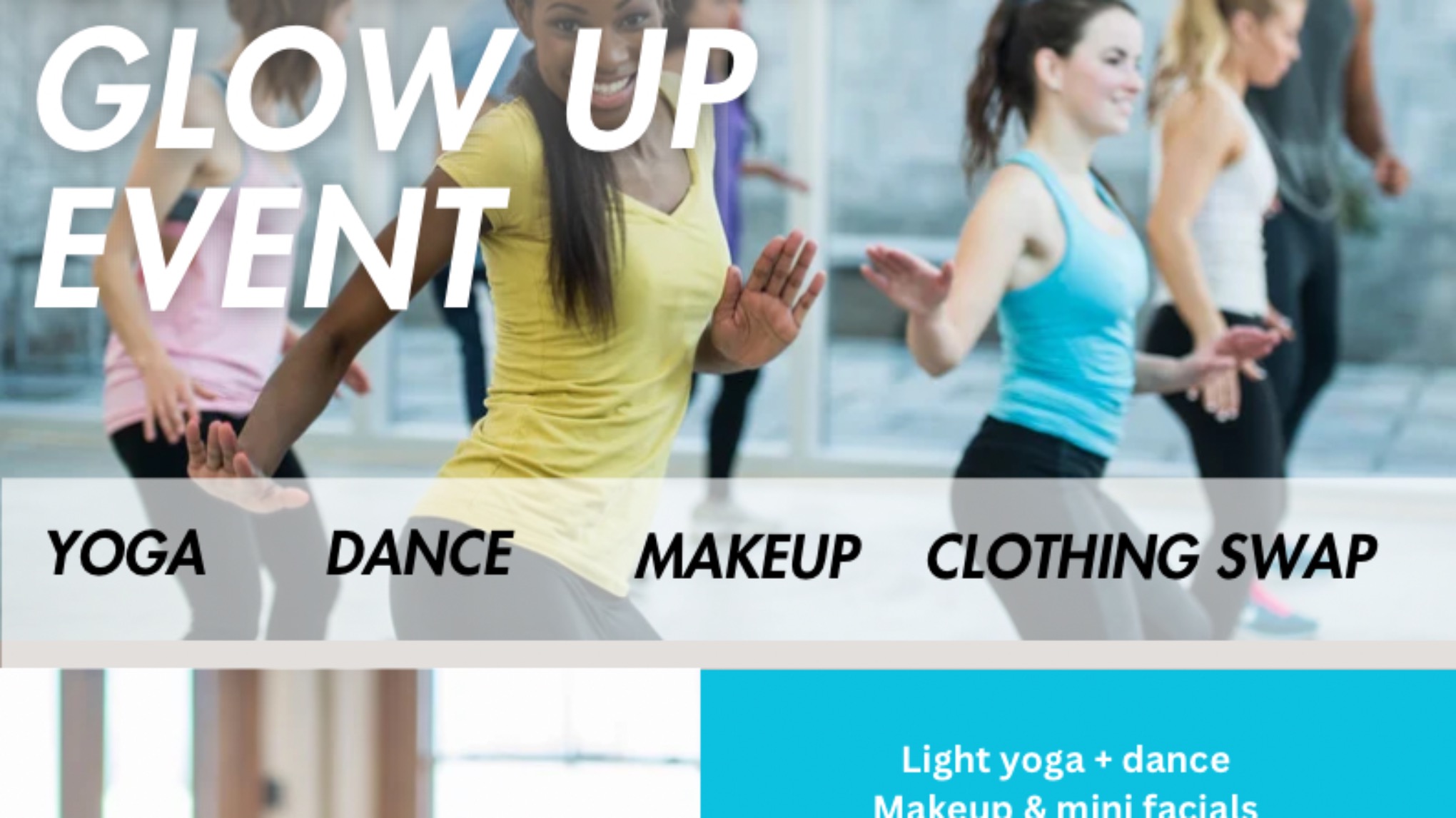 Community Glow Up with Melissa and Laura at 6 pm