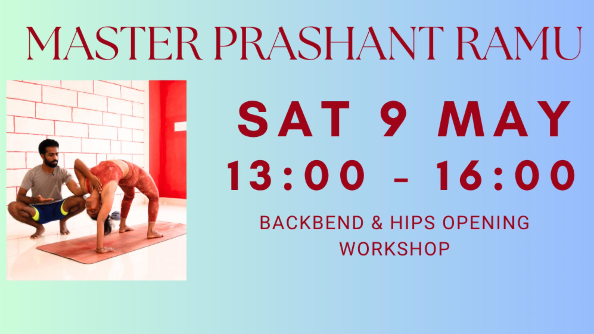 Yoga workshop with Prashanth Ramu - Saturday 9 May | 13:00 - 16:00