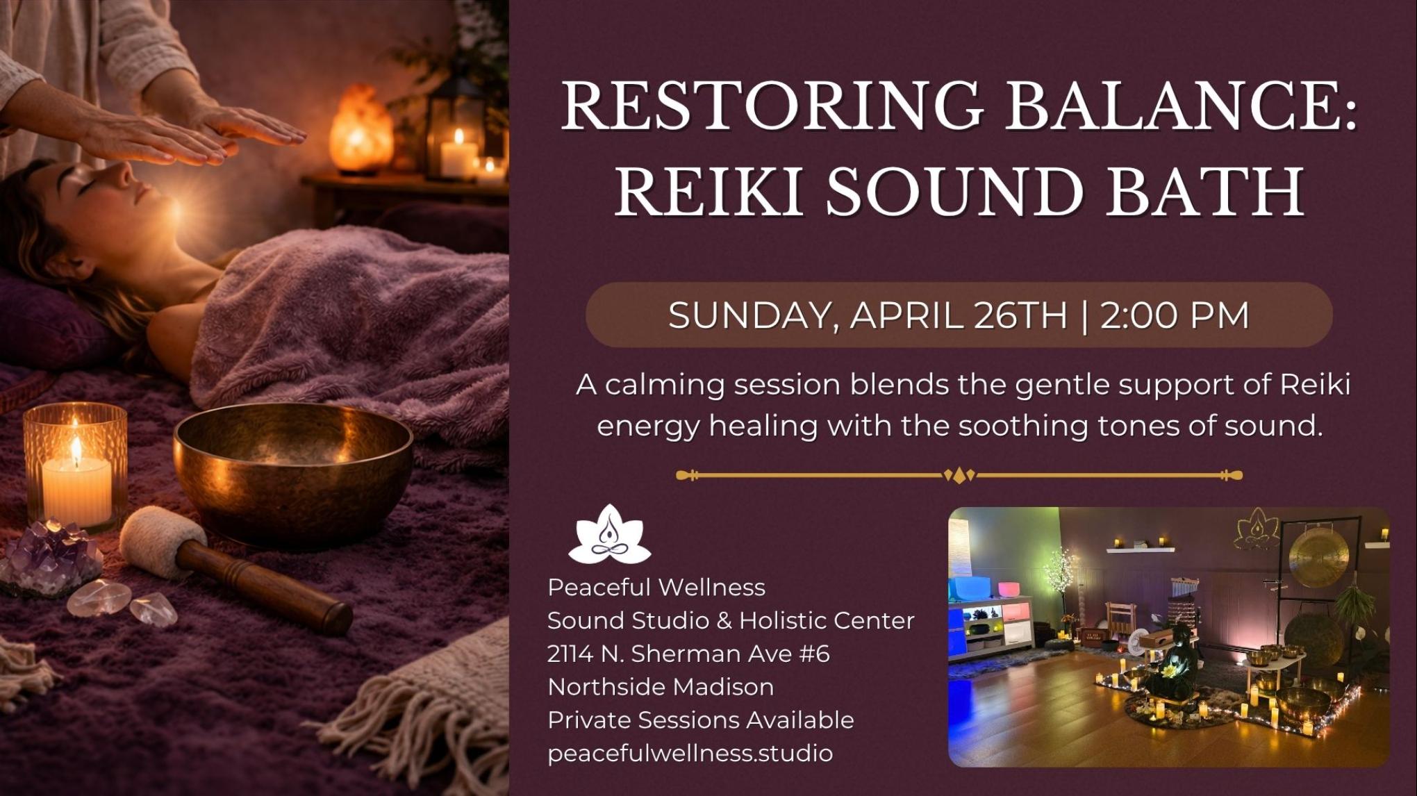 MADISON Restoring Balance: Reiki Sound Bath
