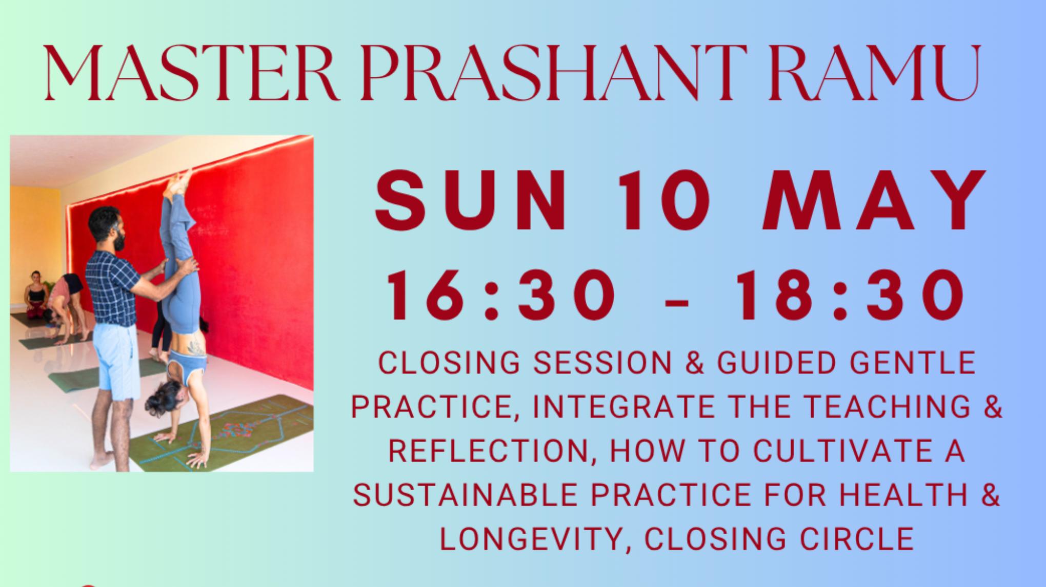 Yoga workshop with Prashanth Ramu - Sunday 10 May | 16:30 - 18:30