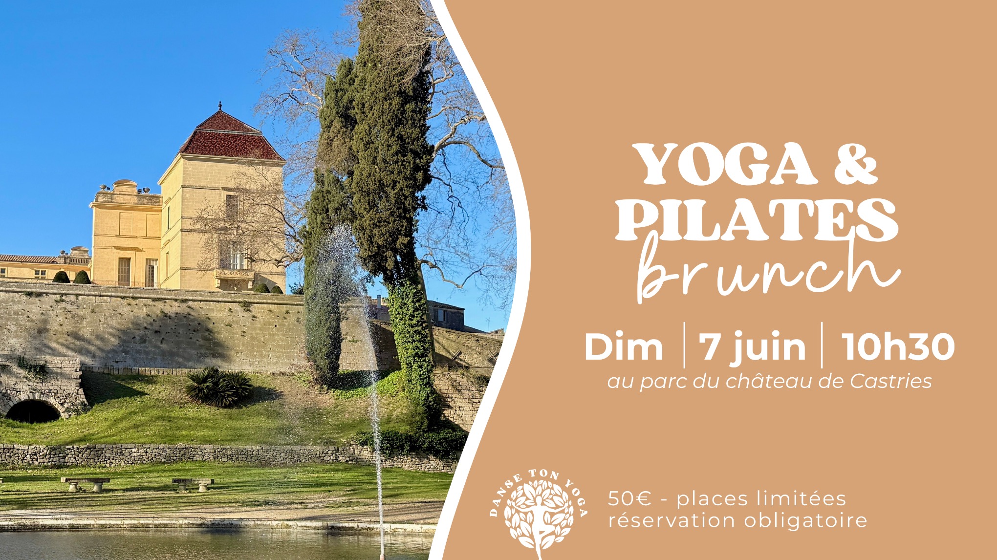 Yoga & Pilates Brunch au parc du château de Castries 🌿🧘‍♀️