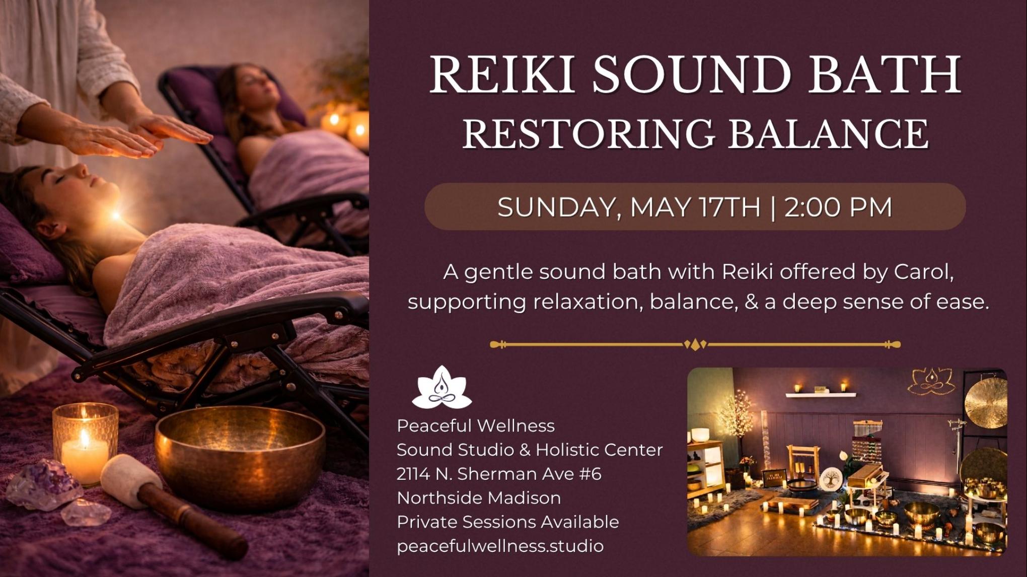 MADISON Reiki Sound Bath: Restoring Balance
