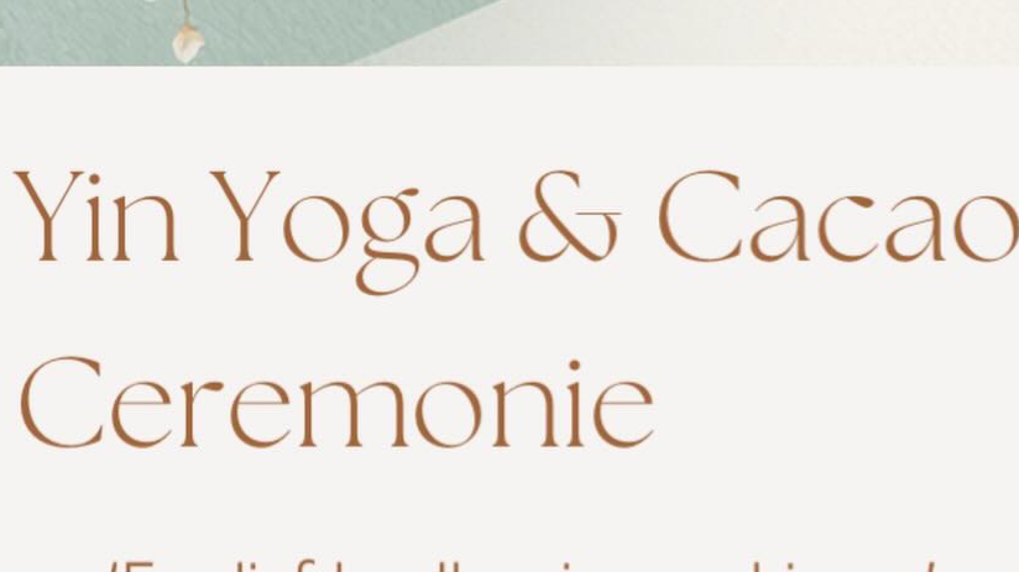 Cacao ceremonie en yin yoga XXL