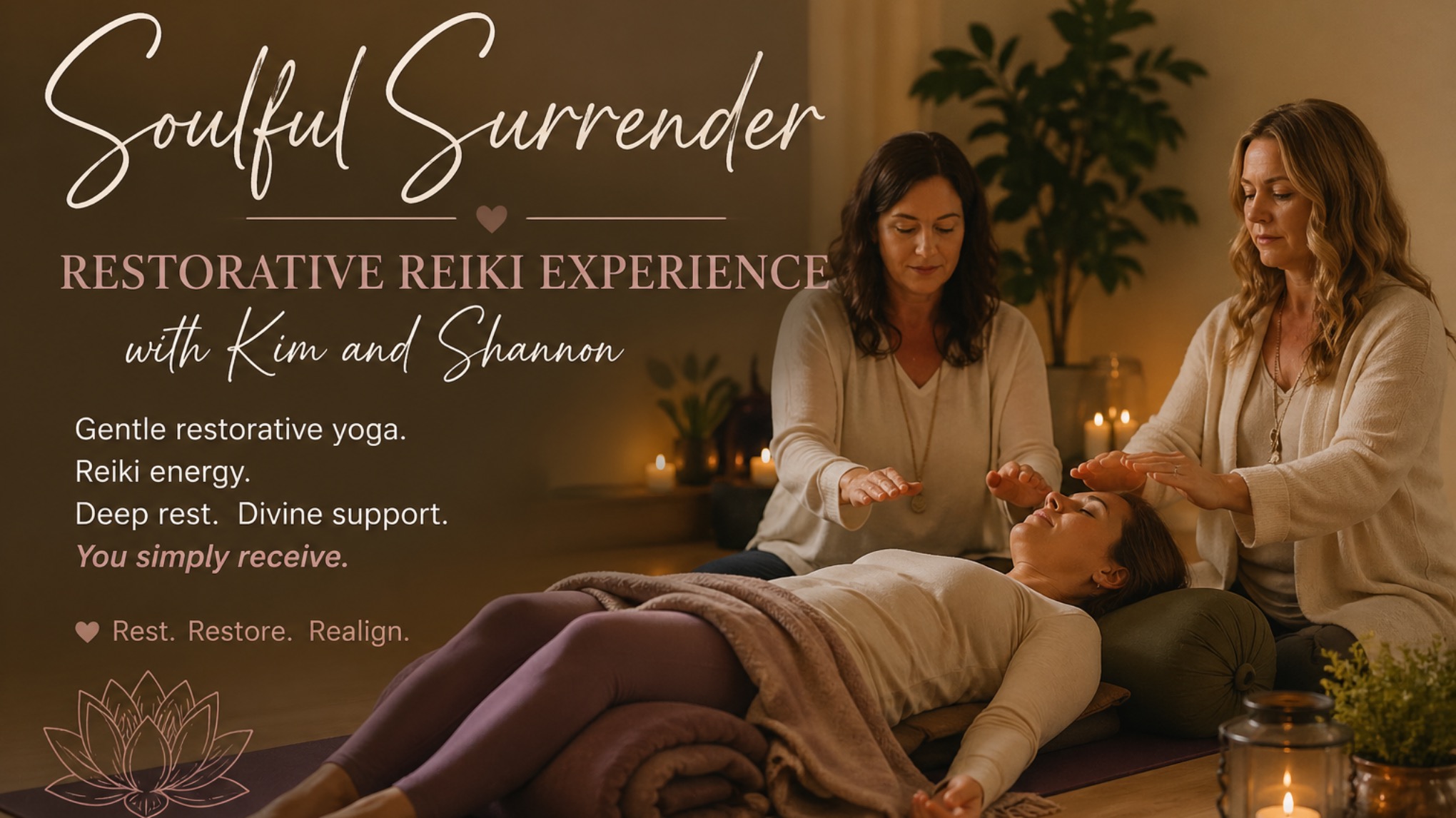 ✨Soulful Surrender-  Restorative Reiki Experience with Kim and Shannon