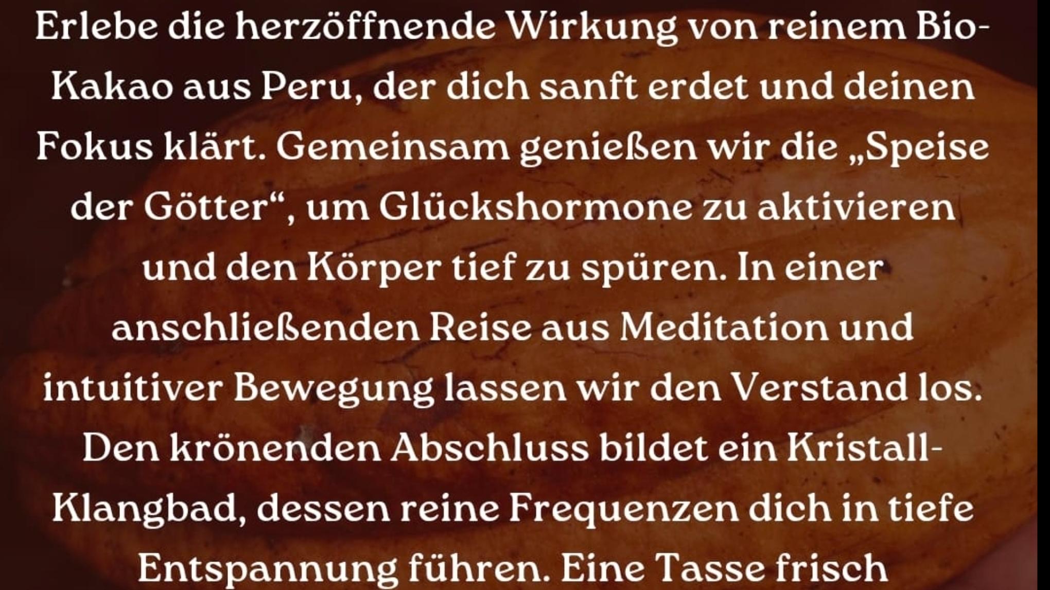 Kakao-Zeremonie mit Jelena