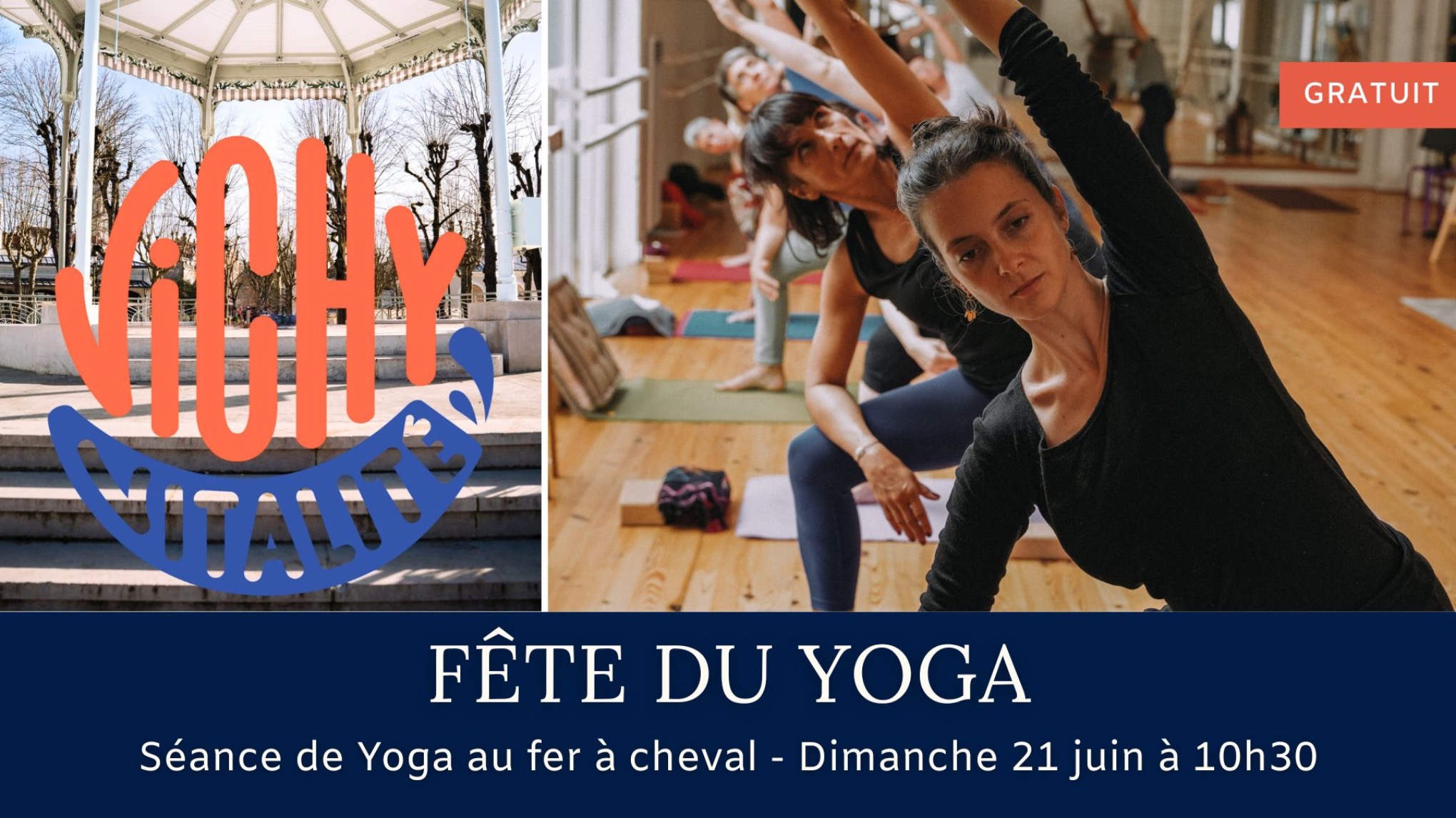 Yoga au fer à Cheval à Vichy pour la Fête du Yoga !