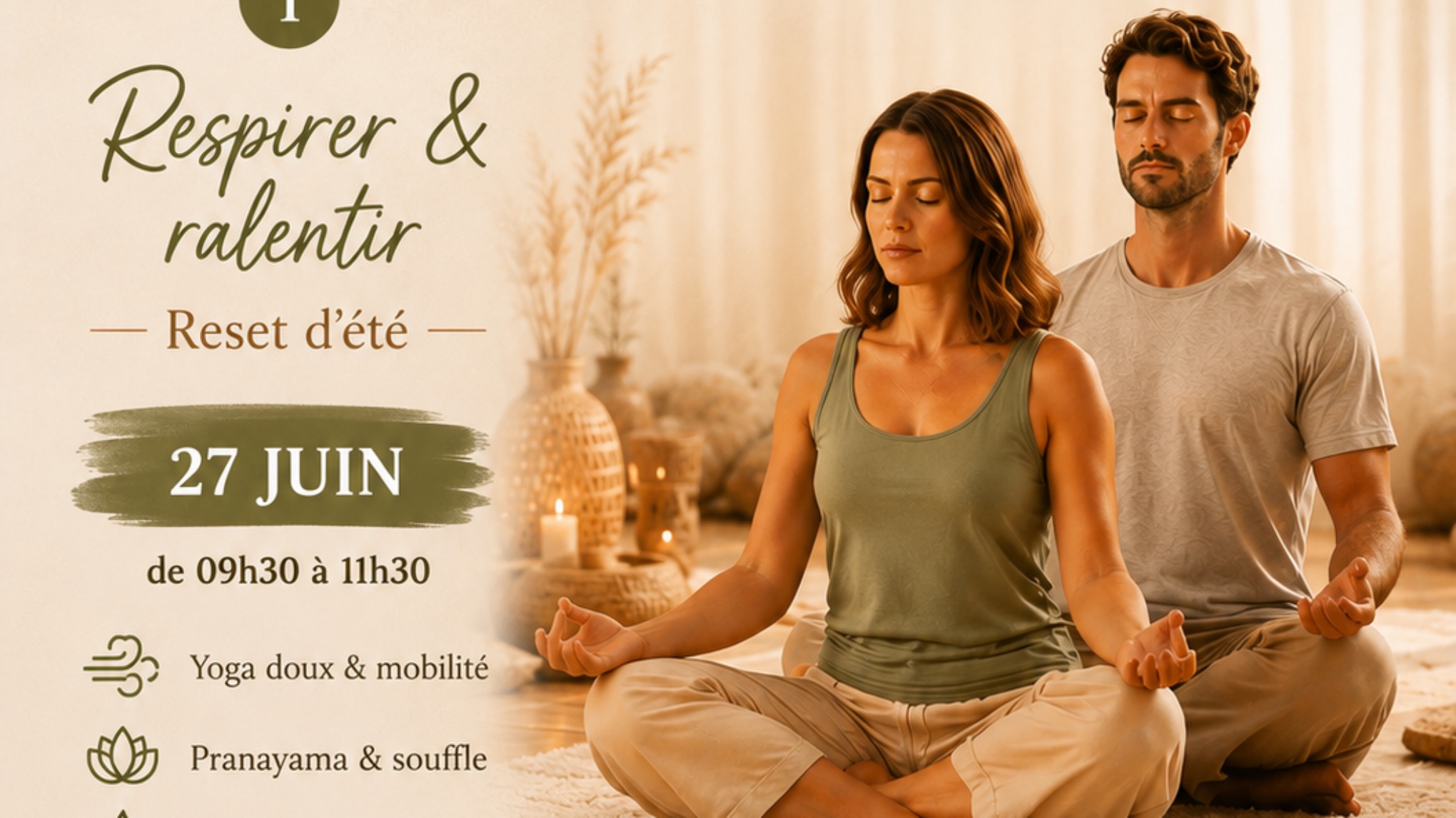 LES MATINALES D'ETE - ATELIER 1 : RESPIRER ET RALENTIR - RESET D'ETE
