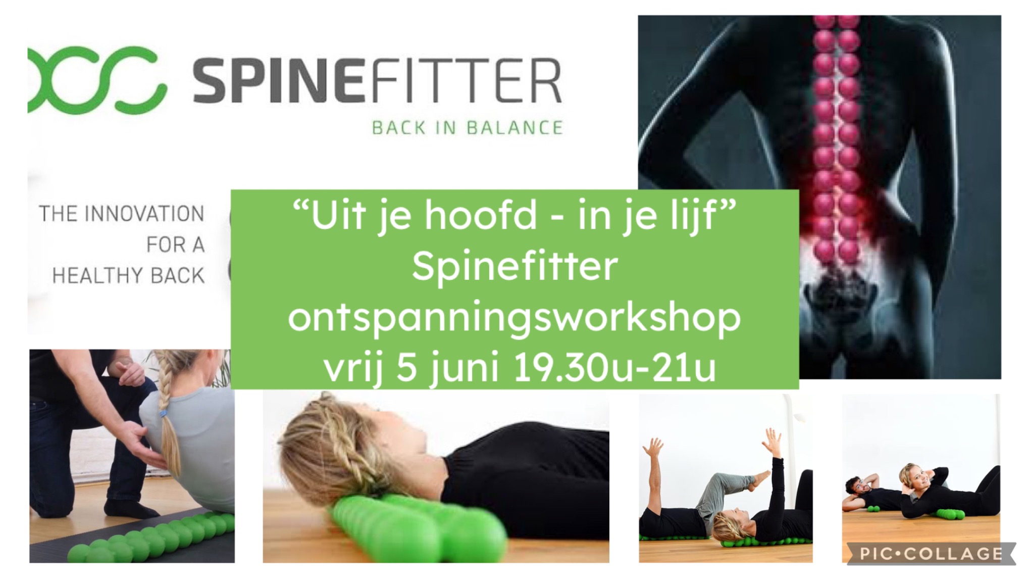 “Uit je hoofd - in je lijf”: Spinefitter ontspanningsworkshop