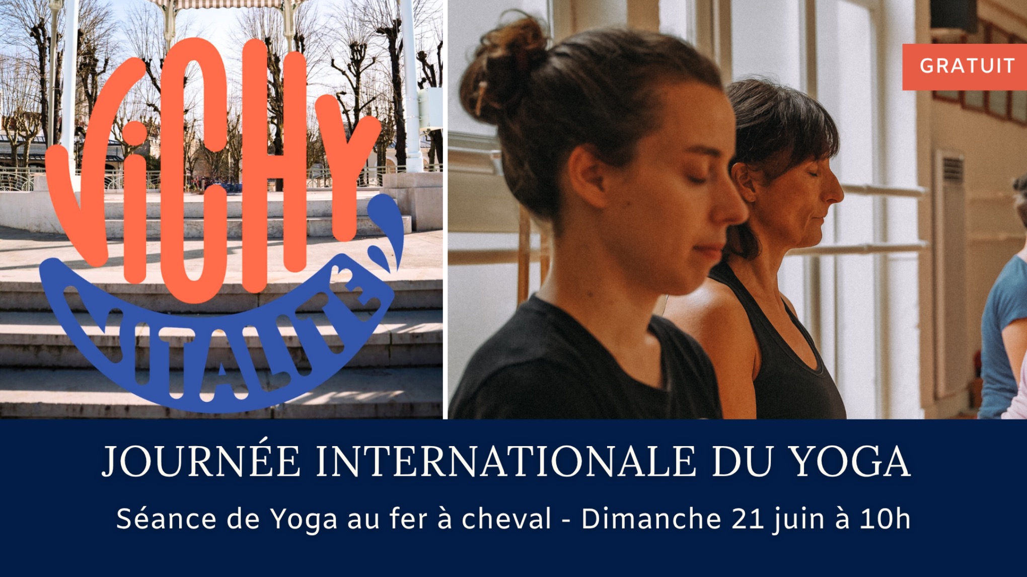 Yoga au fer à Cheval de Vichy pour la Journée internationale du Yoga !