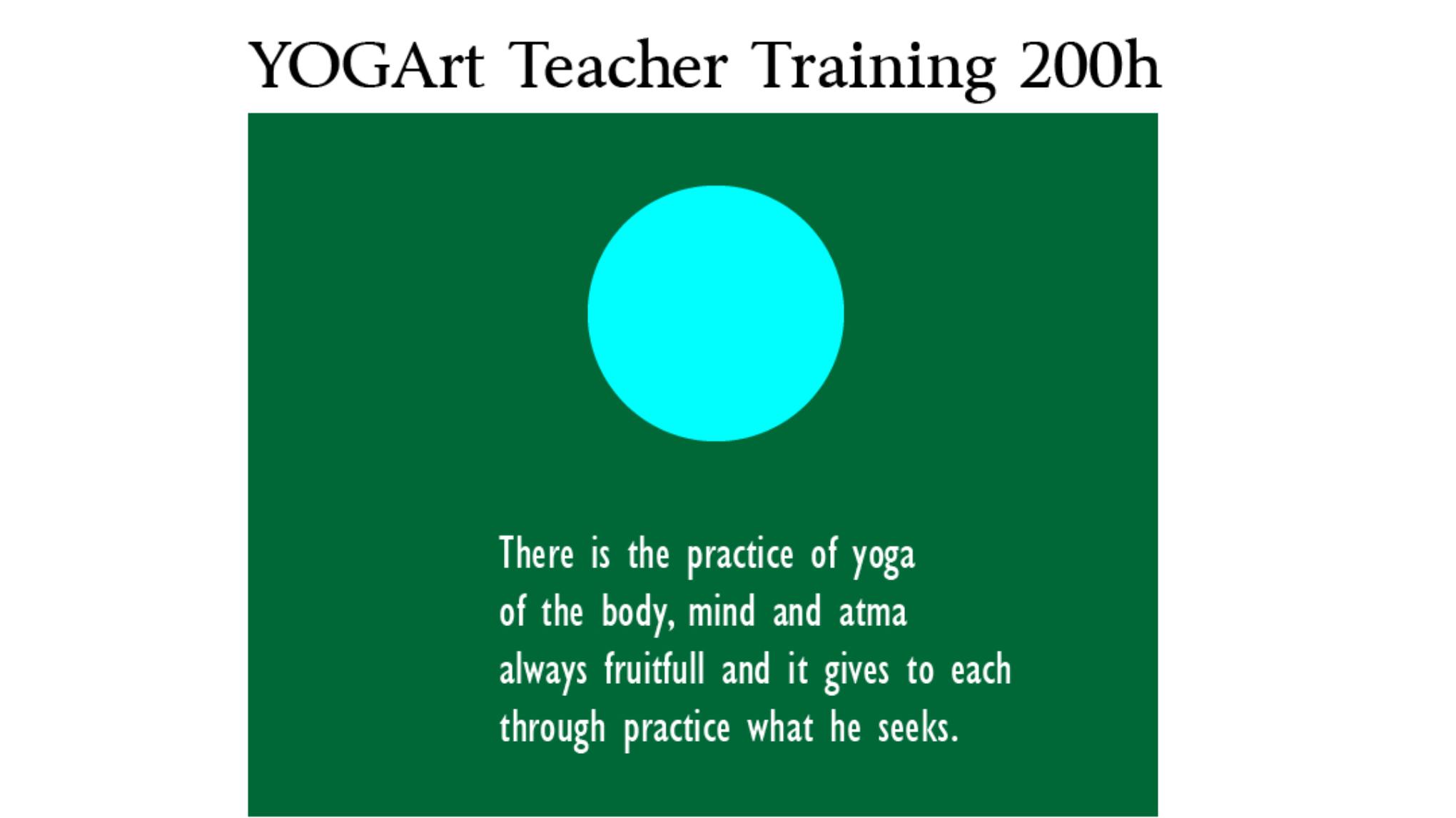 YOGArt Teacher Training 200h (26-27)