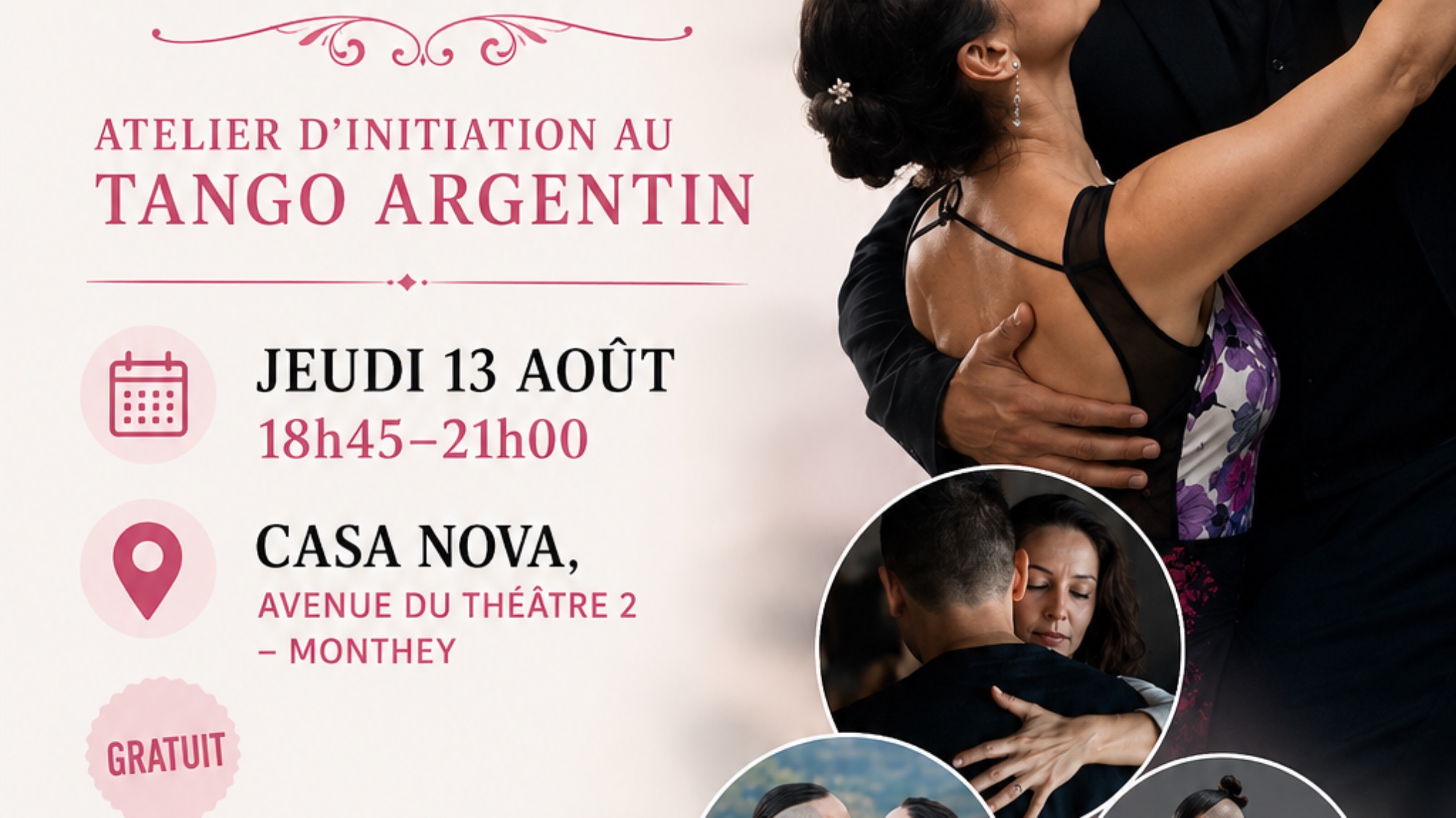 Tango Expérience Atelier d'initiation au Tango Argentin