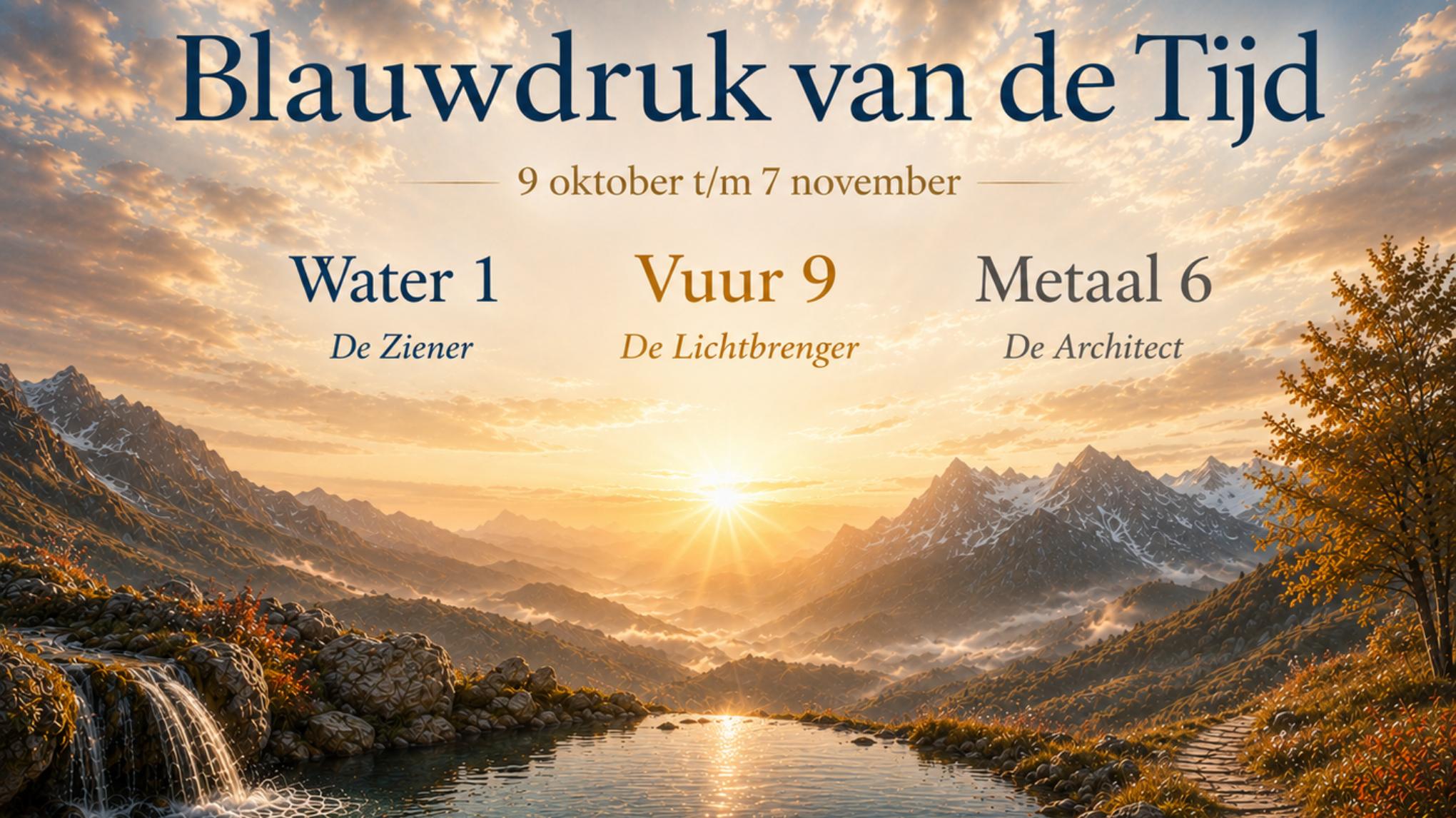 Maandcirkel Blauwdruk van de Tijd – Water 1 ✧ Vuur 9 ✧ Metaal 6