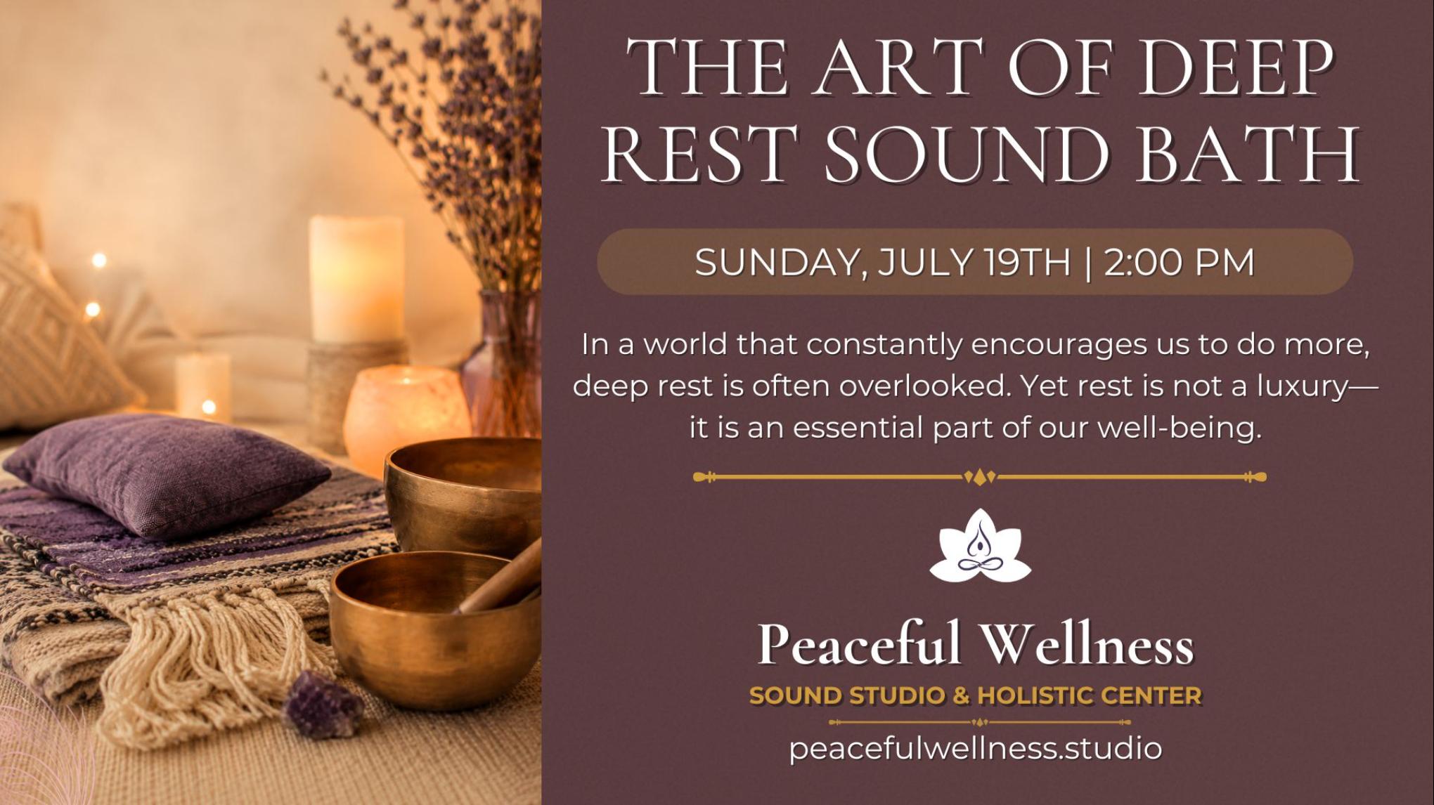 MADISON: The Art of Deep Rest: Meditation with Sound Bath