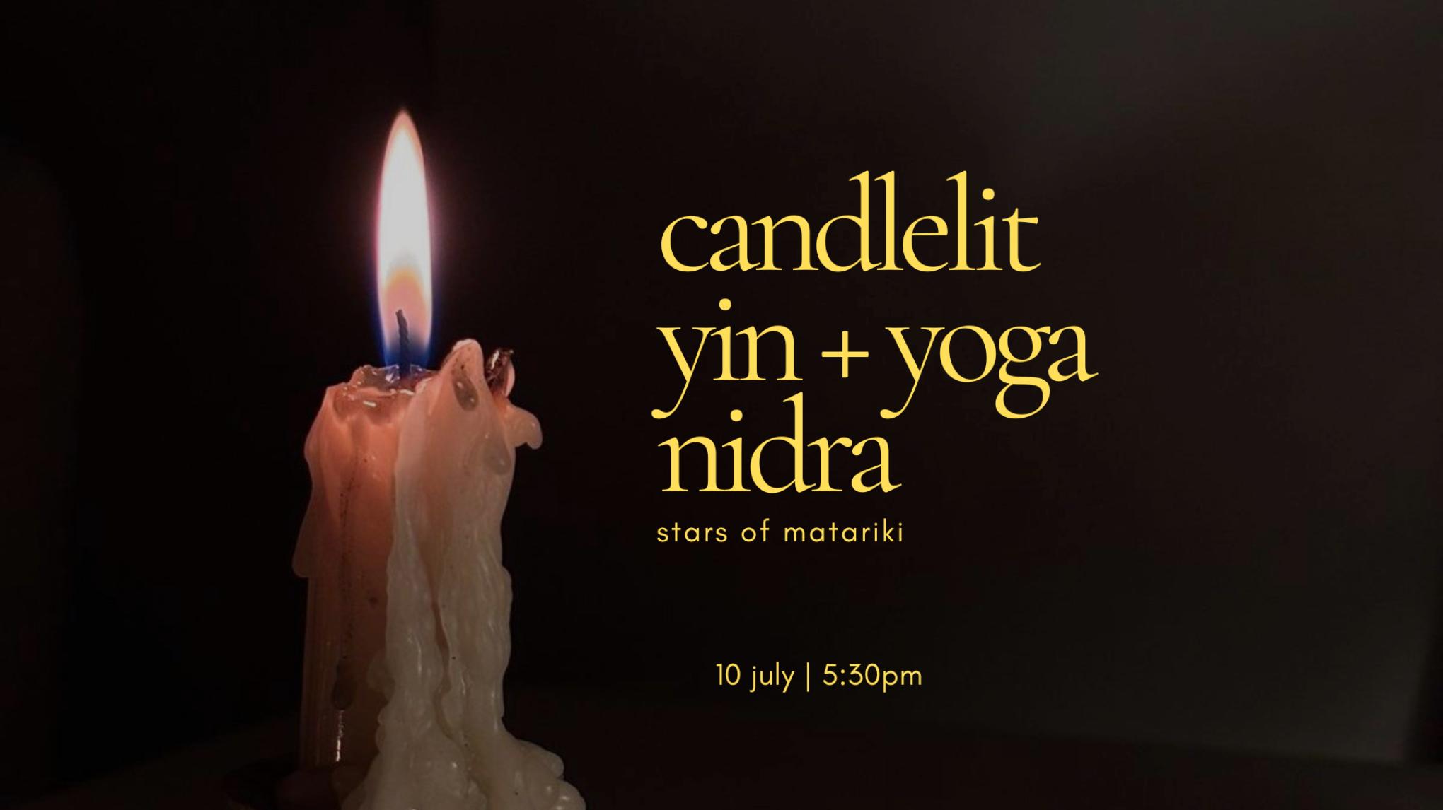 Candlelit yin + yoga nidra 〰️ stars of Matariki