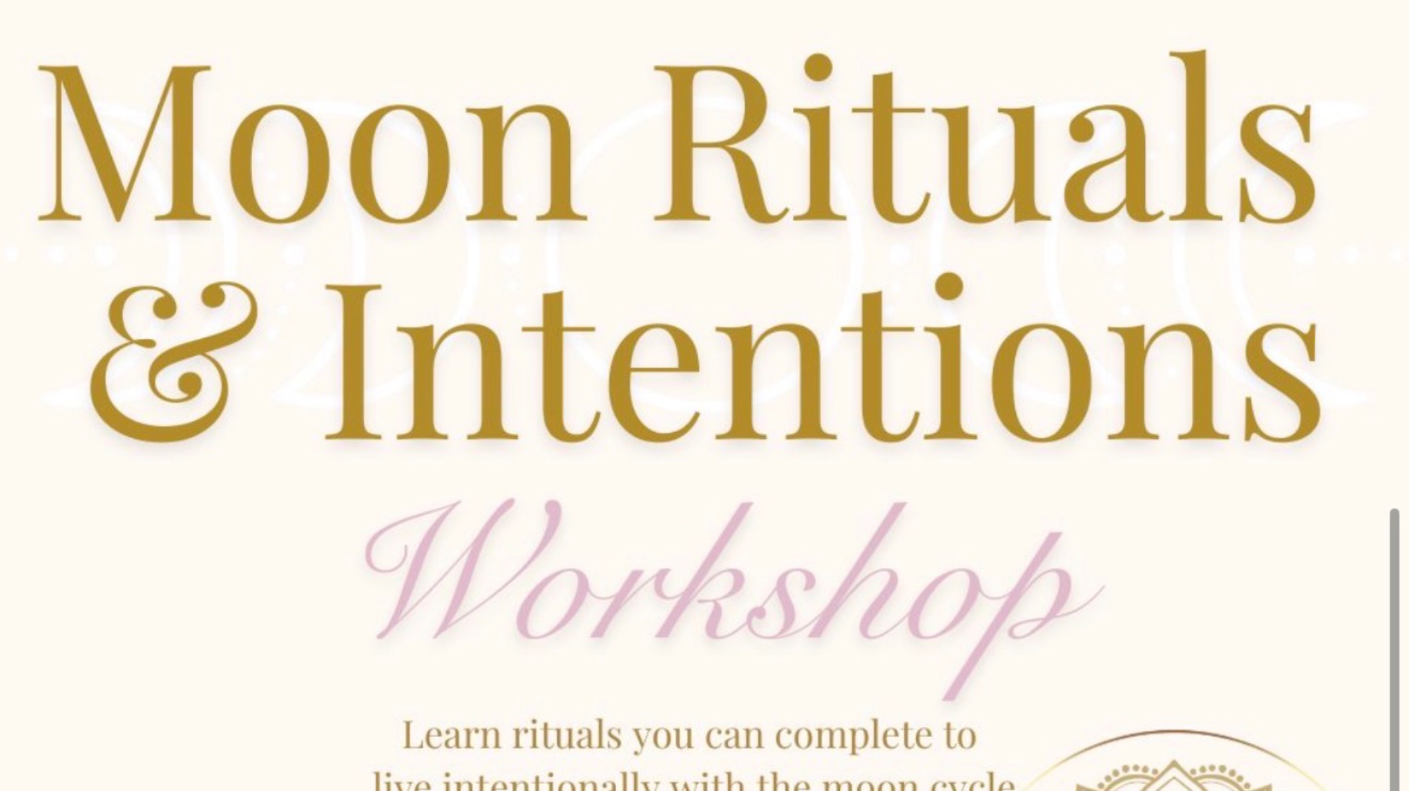 Moon Rituals and Intentions Workshop