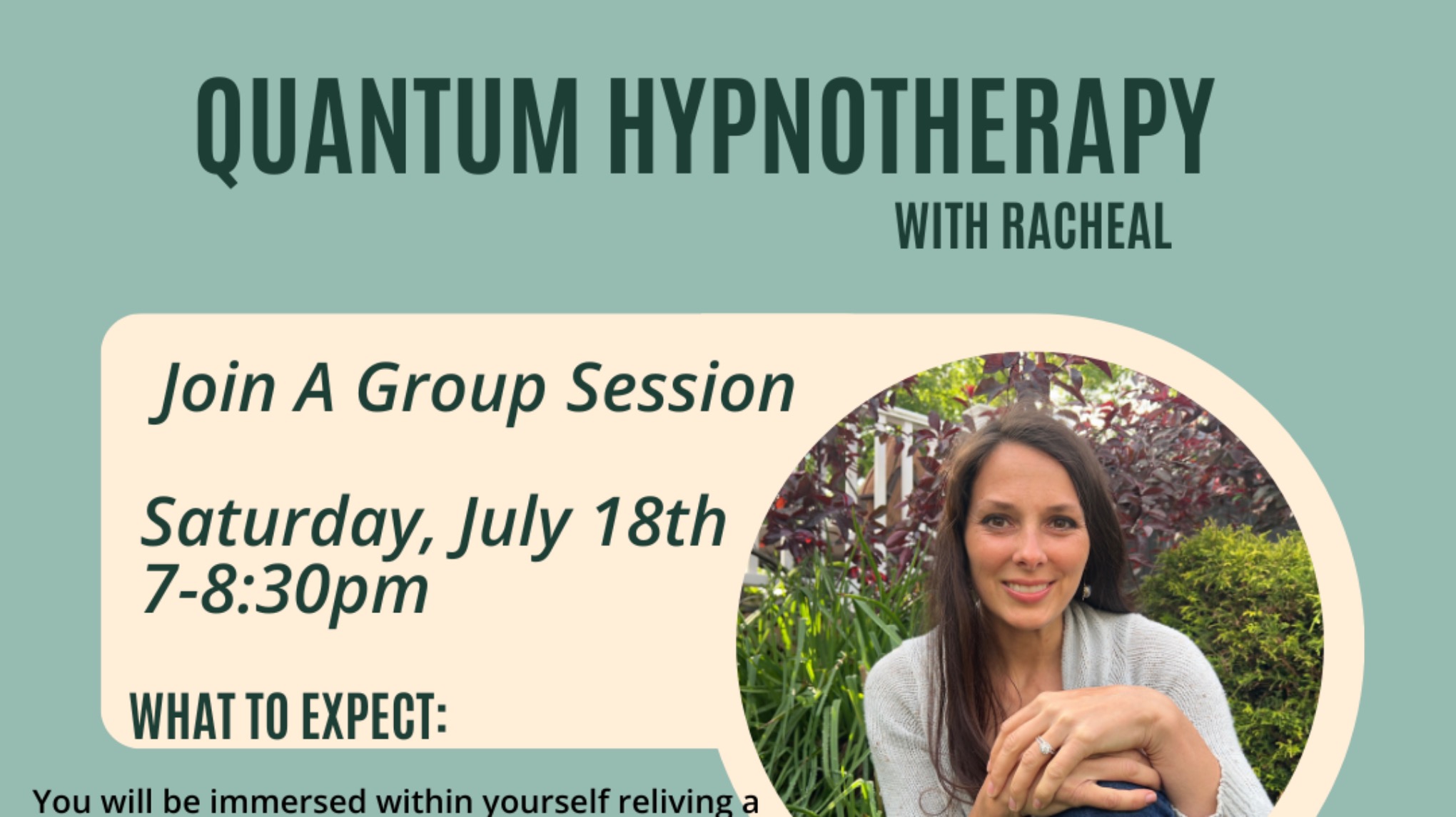 Quantum Hypnotherapy with Racheal - Online