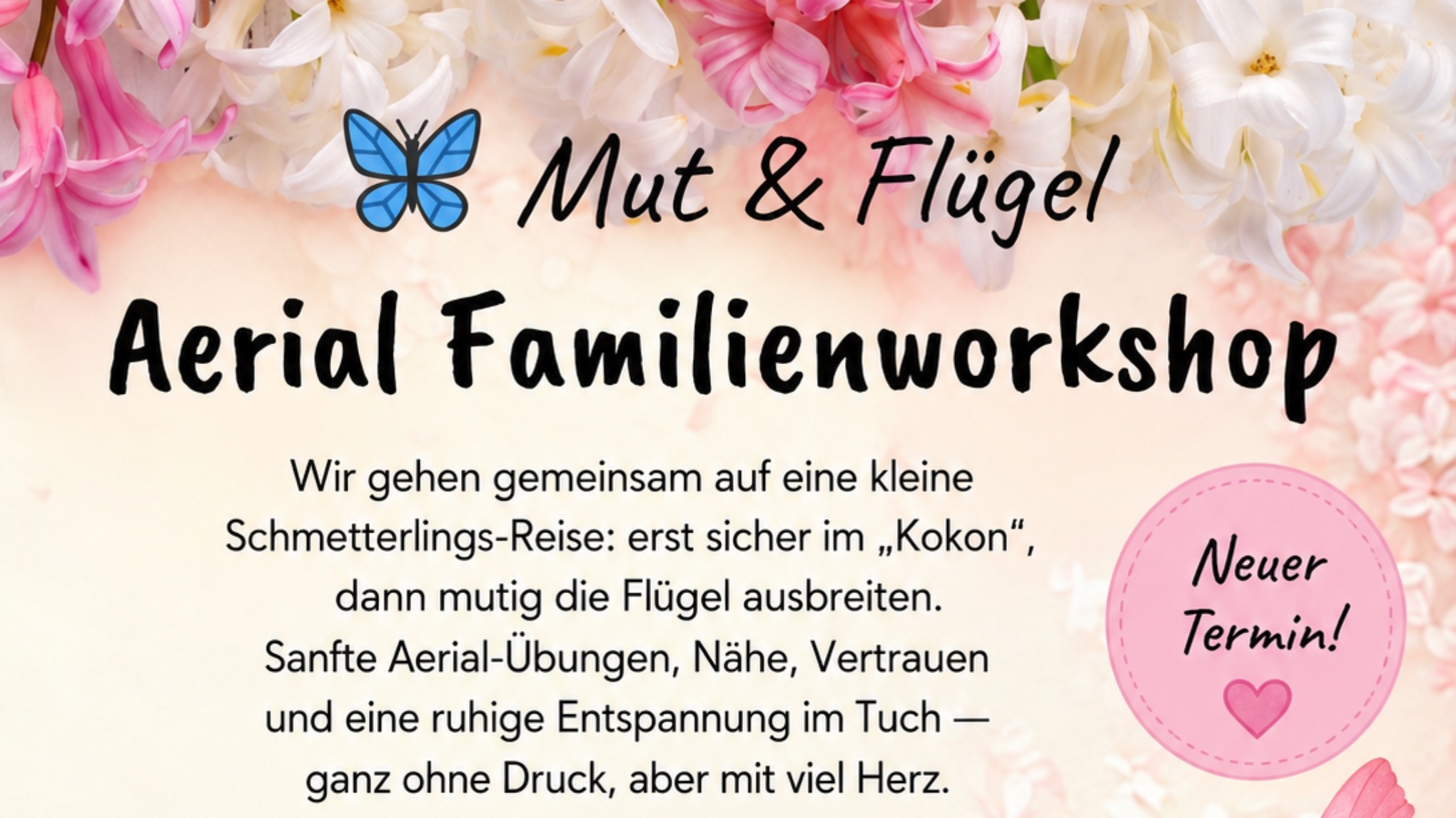 🦋 Mut & Flügel – Aerial Familienworkshop für Kinder ab 5 Jahre