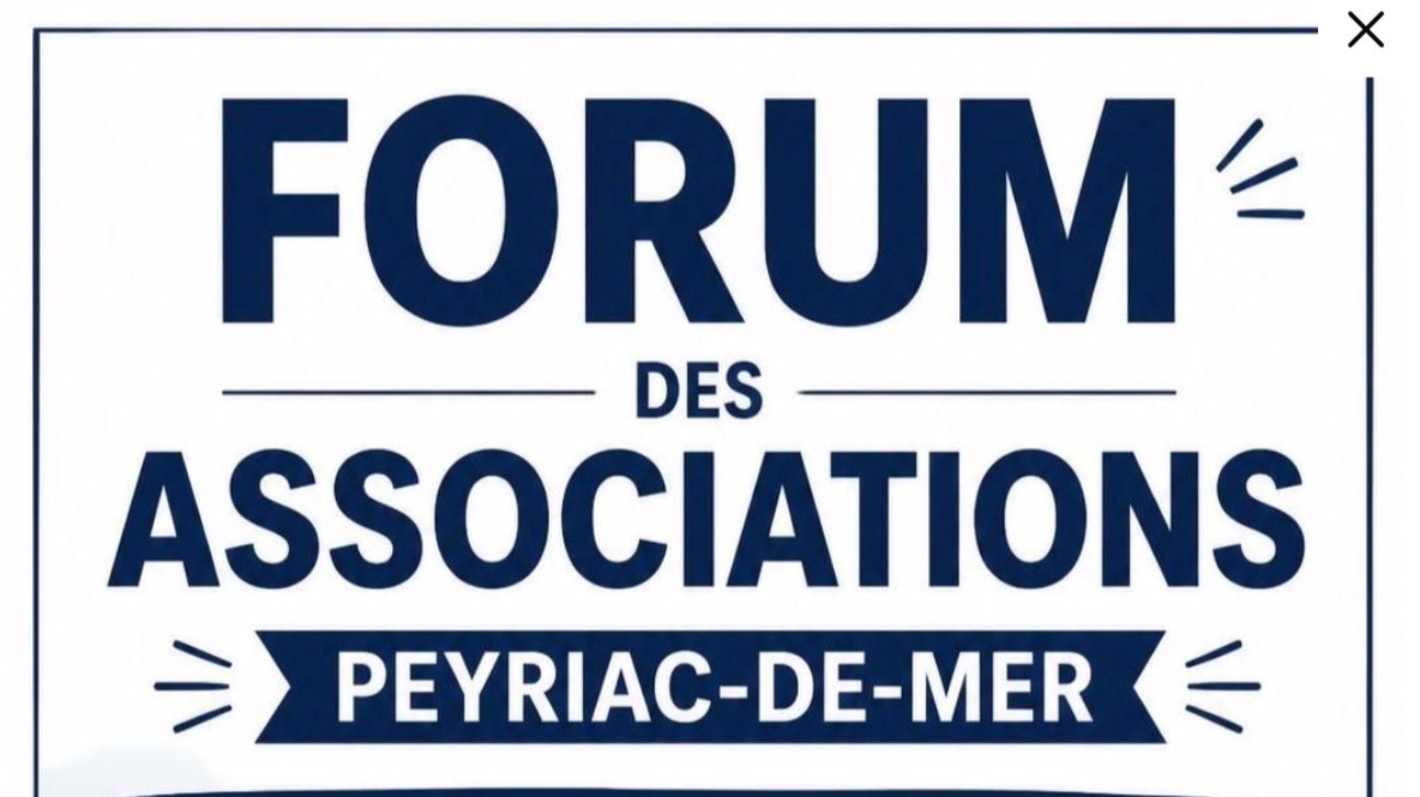 🐬 FORUM DES ASSOCIATIONS 🐬 MJC PEYRIAC DE MER